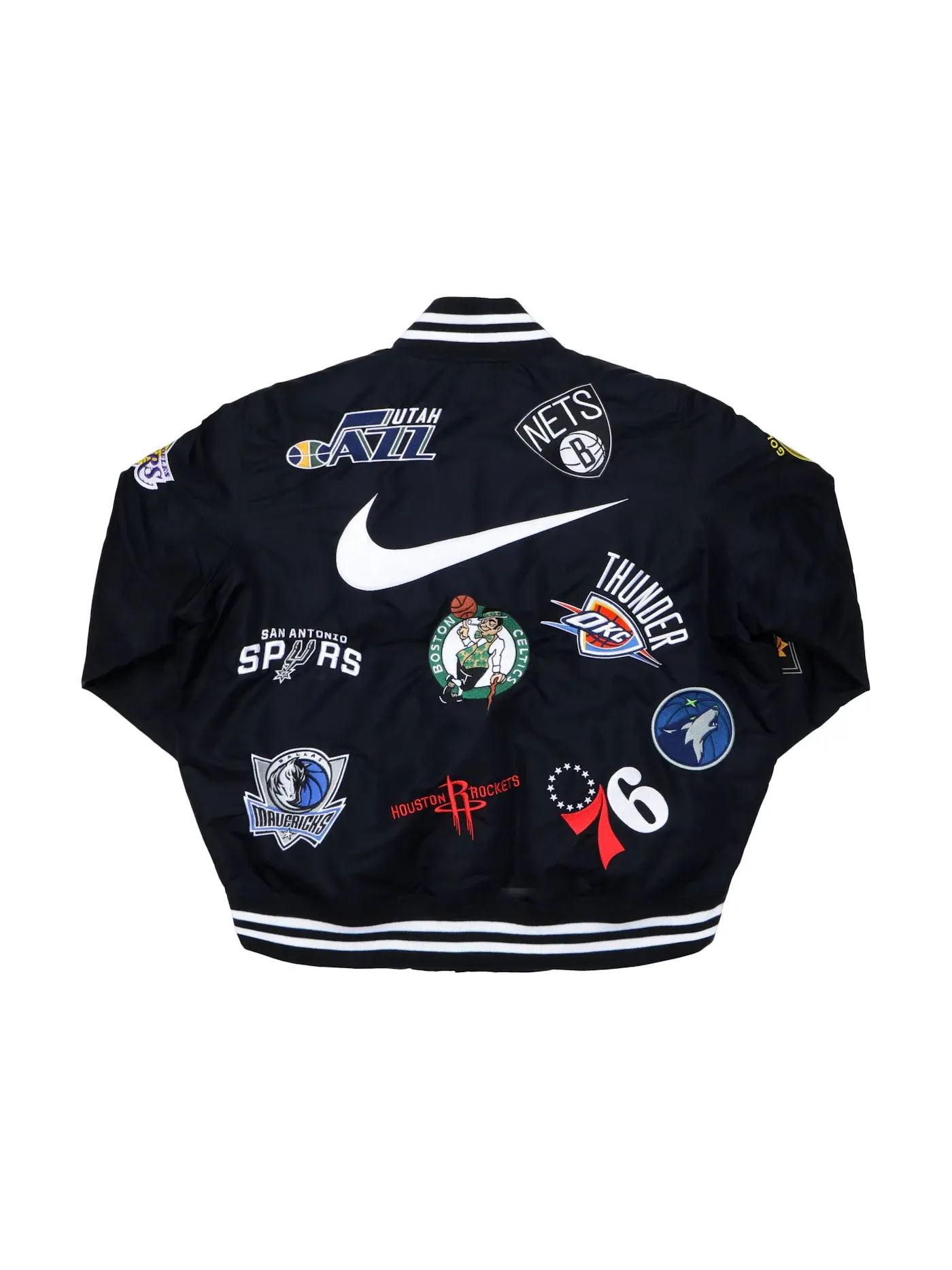 Мужская куртка из денима с принтом Supreme Nike NBA — изображение 2 из 2, черный