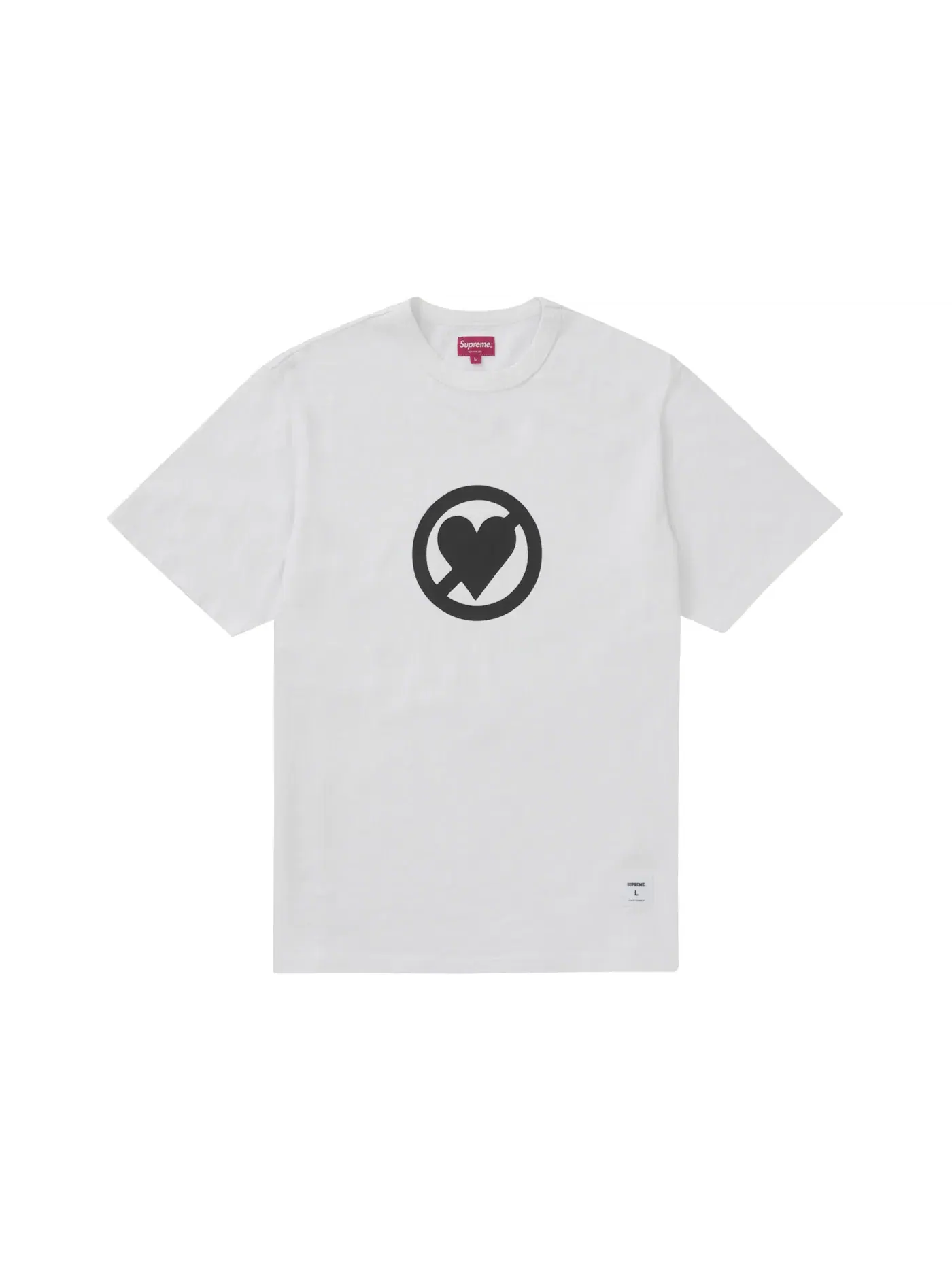 Мужская футболка с принтом Supreme No Love S/S Top — изображение 1 из 1, белый