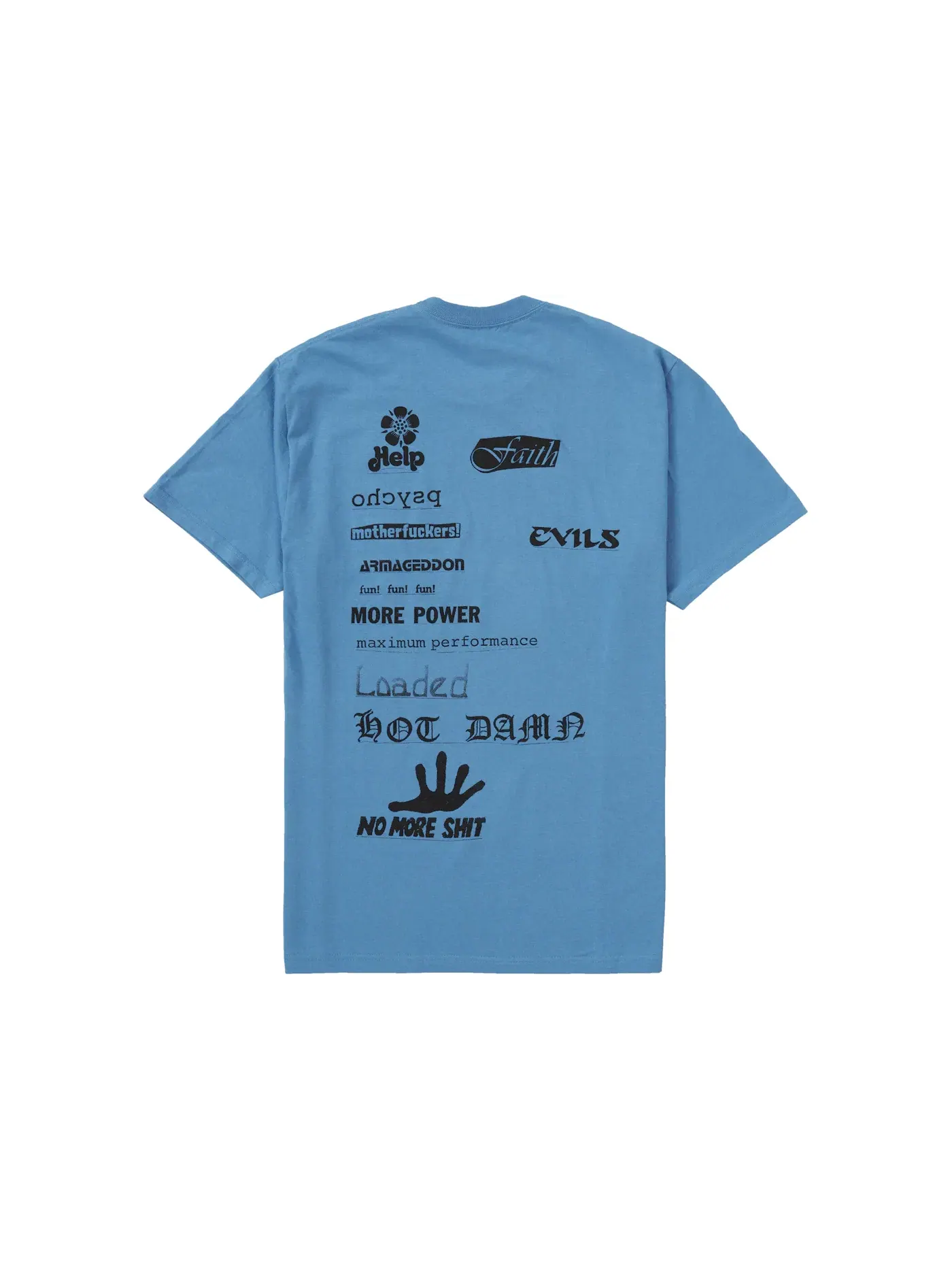 Мужская футболка Supreme No More Shit Tee, Dusty Light Royal — изображение 1 из 2