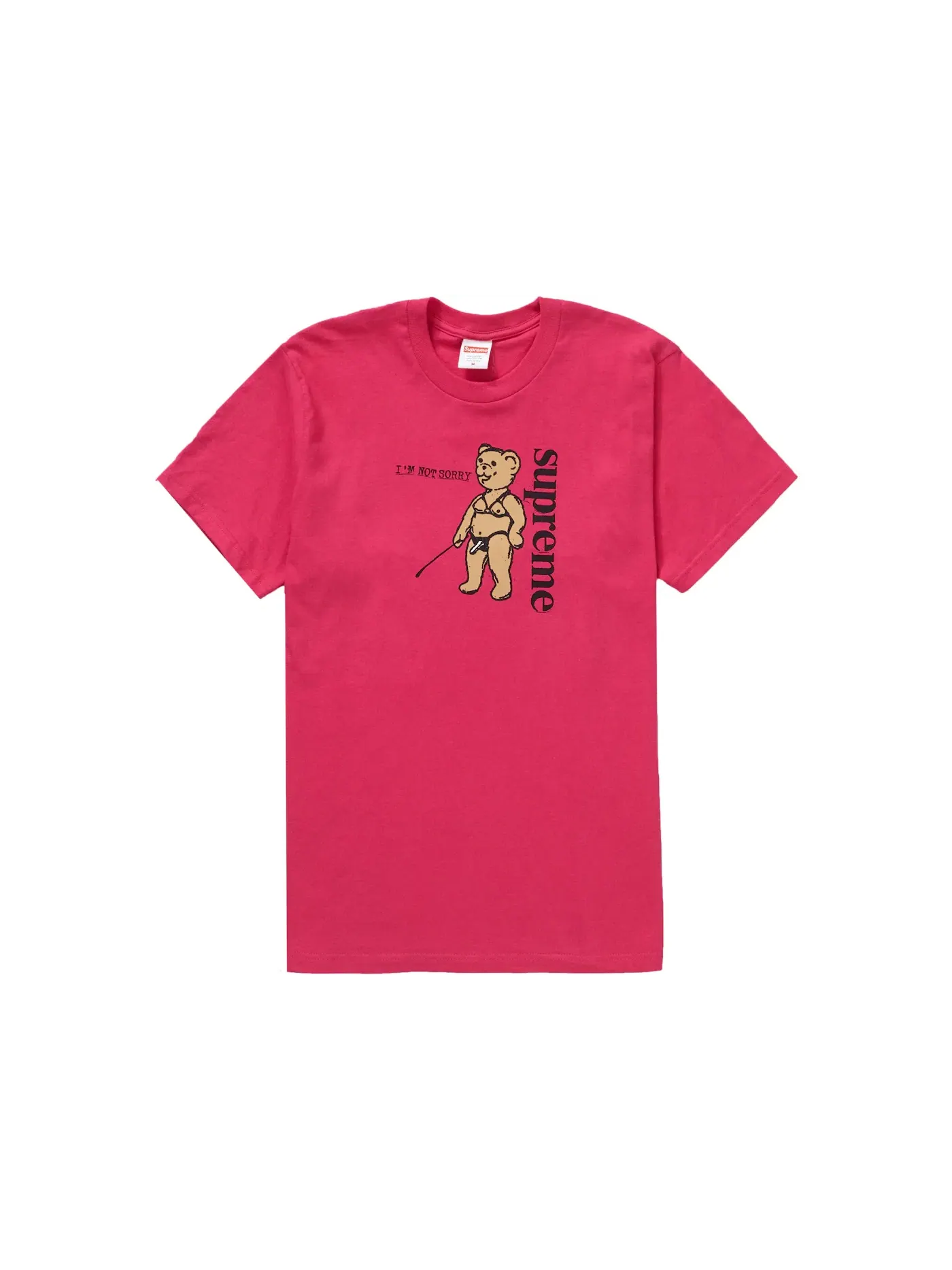 Мужская футболка с принтом Supreme Not Sorry Tee — изображение 1 из 1, розовый