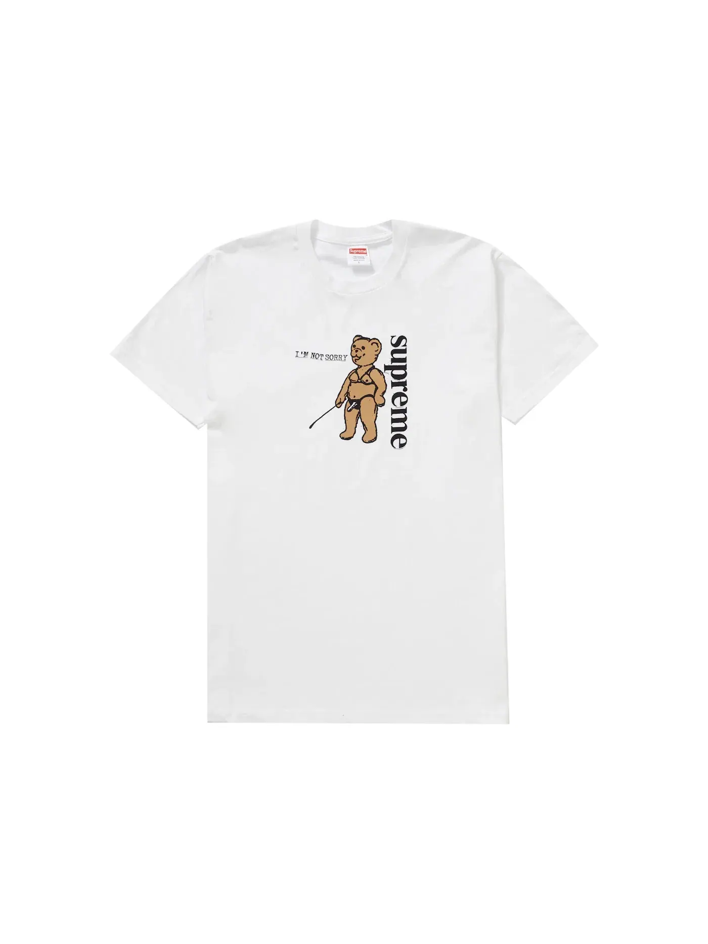 Мужская футболка с принтом Supreme Not Sorry Tee — изображение 1 из 1, белый