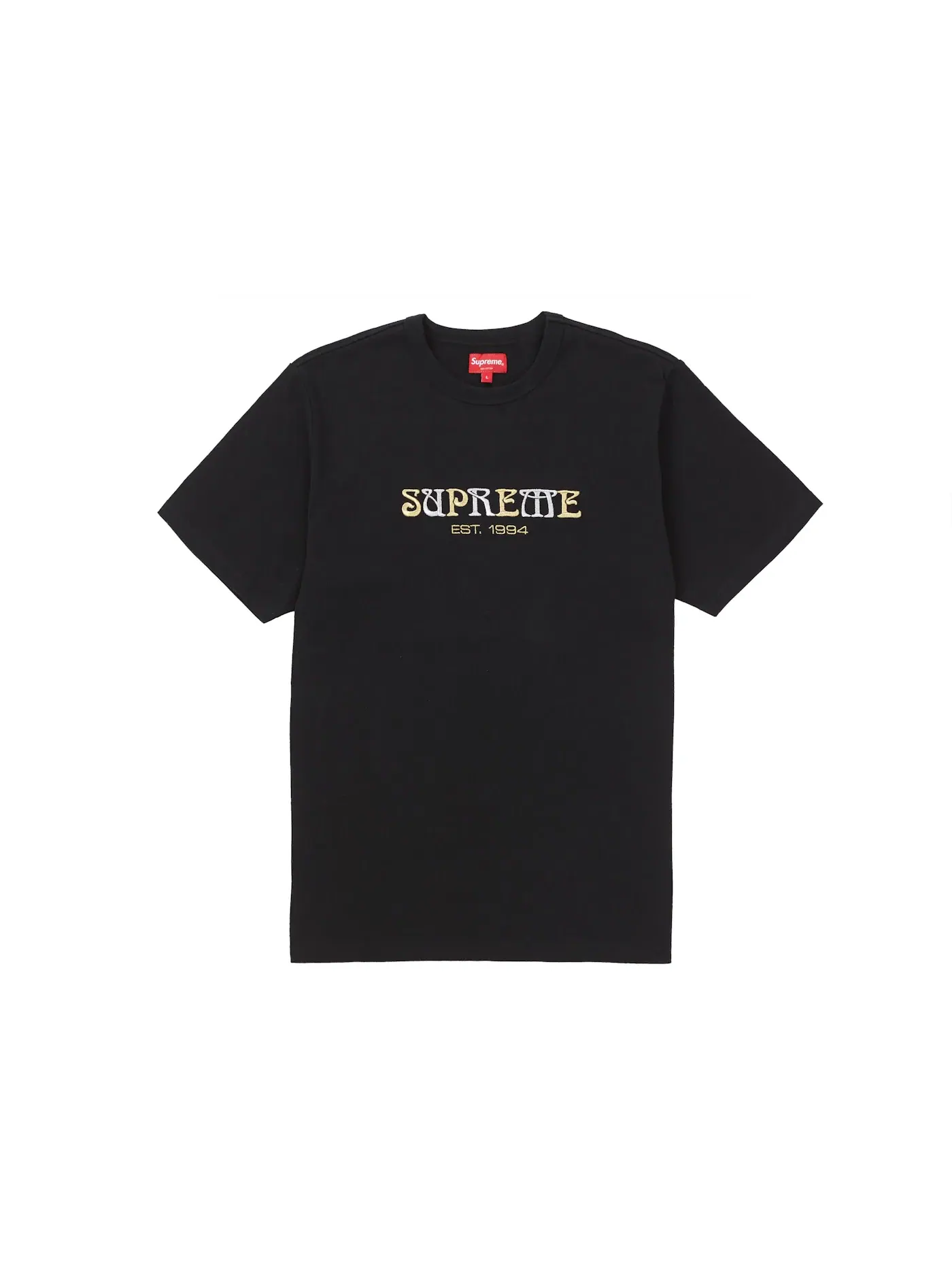 Мужская футболка с обновленным логотипом Supreme Tee Supreme — изображение 1 из 1, черный