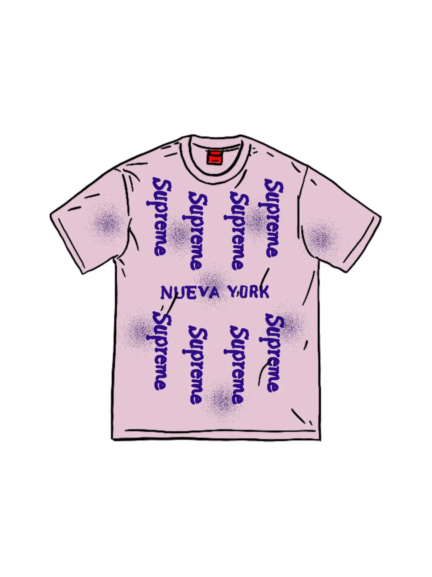 Мужская футболка Supreme S/S Top — изображение 1 из 1, бледный фиолетовый