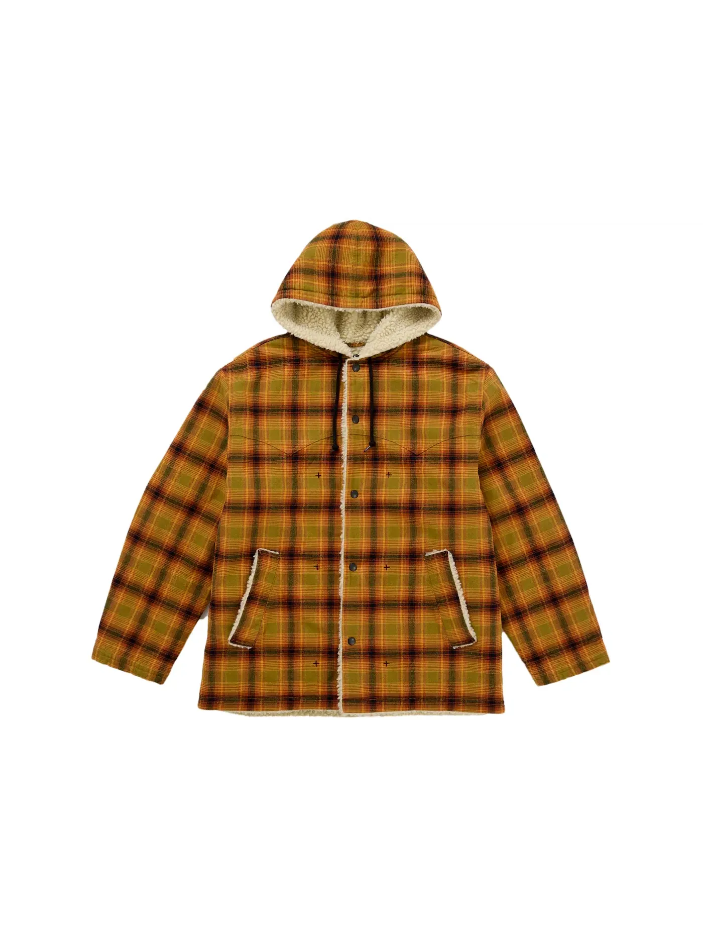 Мужское пальто из искусственного меха с капюшоном Model Coat Supreme — изображение 1 из 4, коричневый