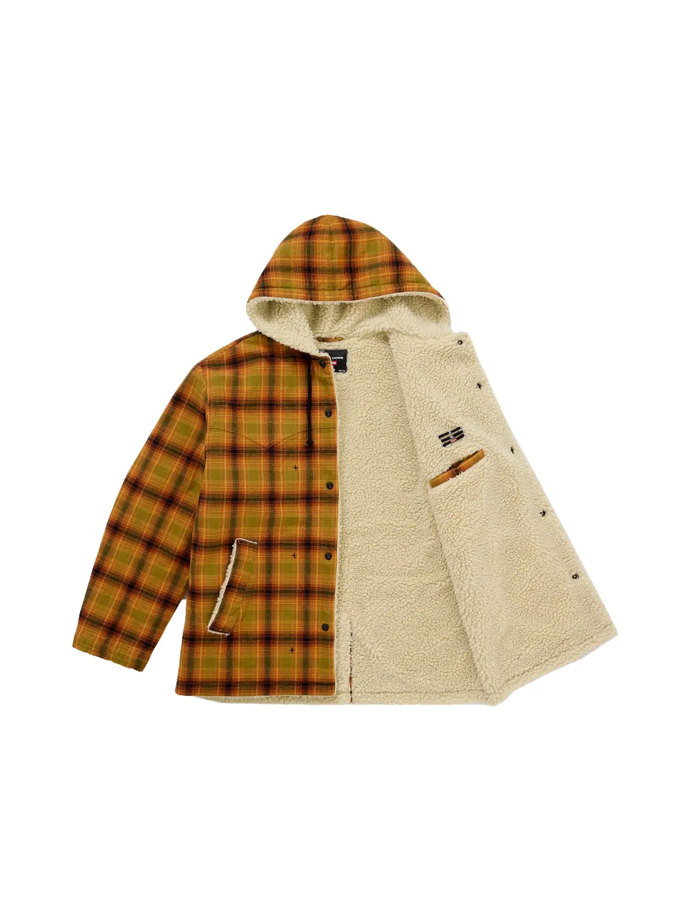 Мужское пальто из искусственного меха с капюшоном Model Coat Supreme — изображение 2 из 4, коричневый