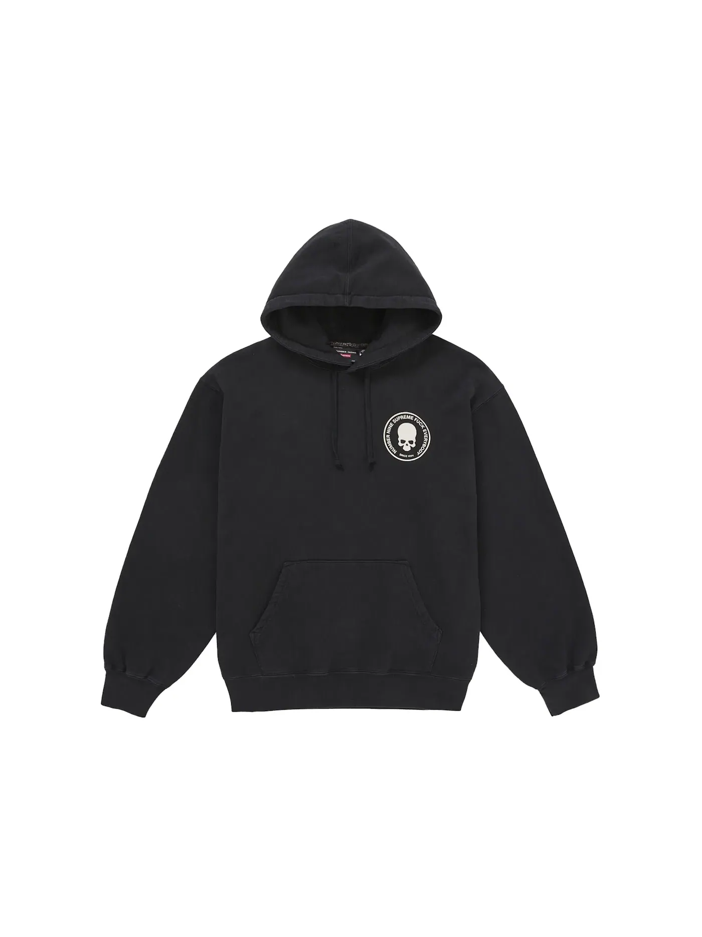 Мужской худи с капюшоном с принтом Number Nine Supreme — изображение 1 из 2, черный