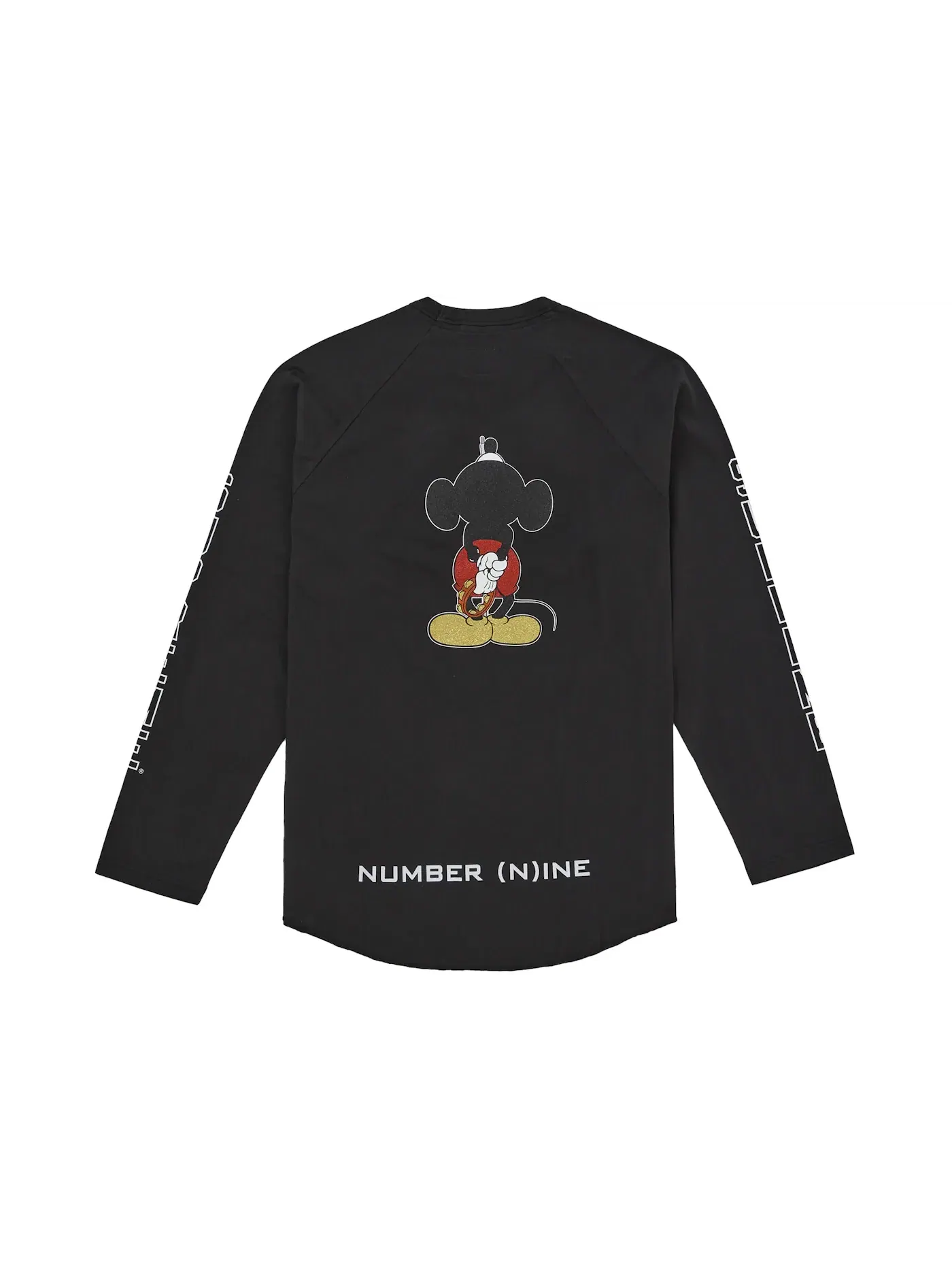 Мужская футболка реглан с длинным рукавом Supreme Number (N)ine Mickey Raglan L/S Top — изображение 2 из 2, черный