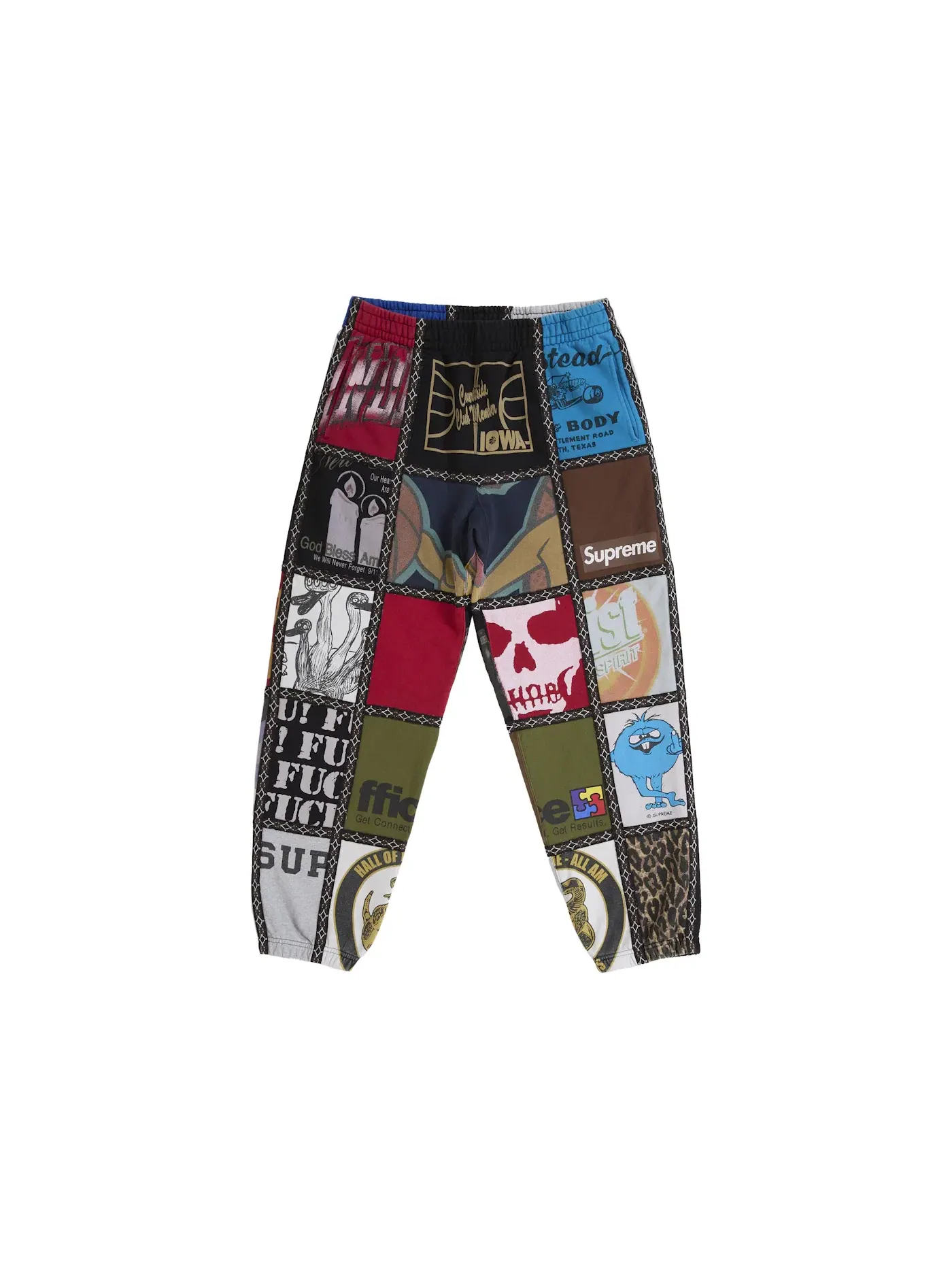 Мужские спортивные штаны с пэчворком Sweatpant Supreme — изображение 1 из 2, мульти