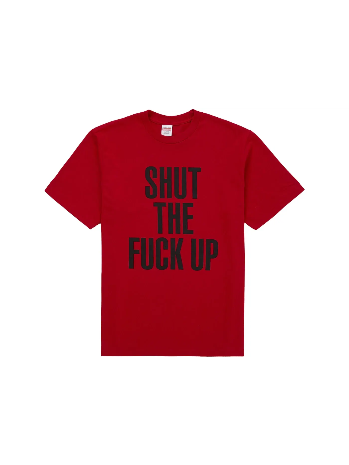 Мужская футболка с принтом Supreme Number (N)ine Shut Up Tee — изображение 1 из 2, красный