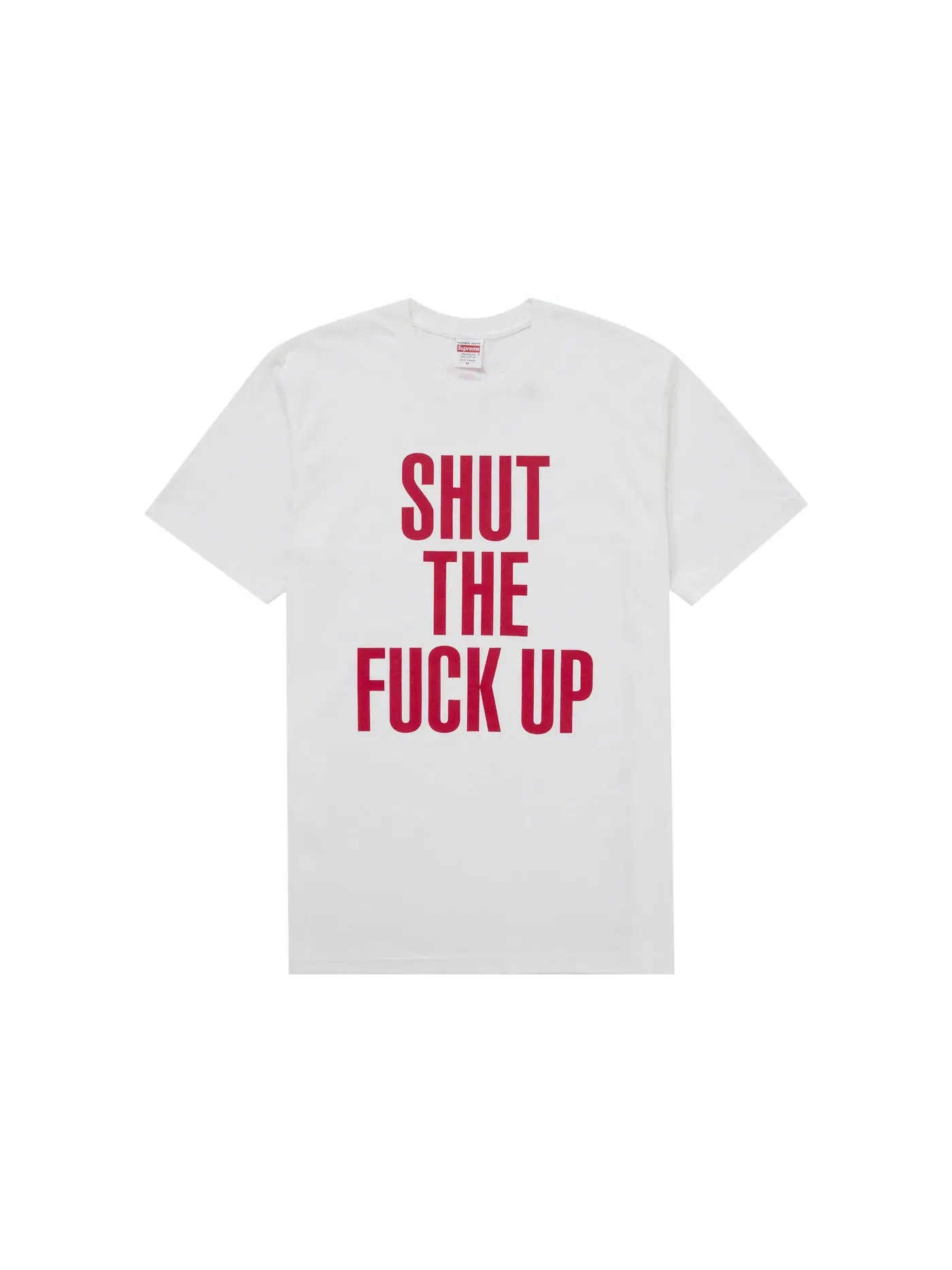 Мужская футболка с принтом Number Nine Shut Up Tee Supreme — изображение 1 из 2, белый