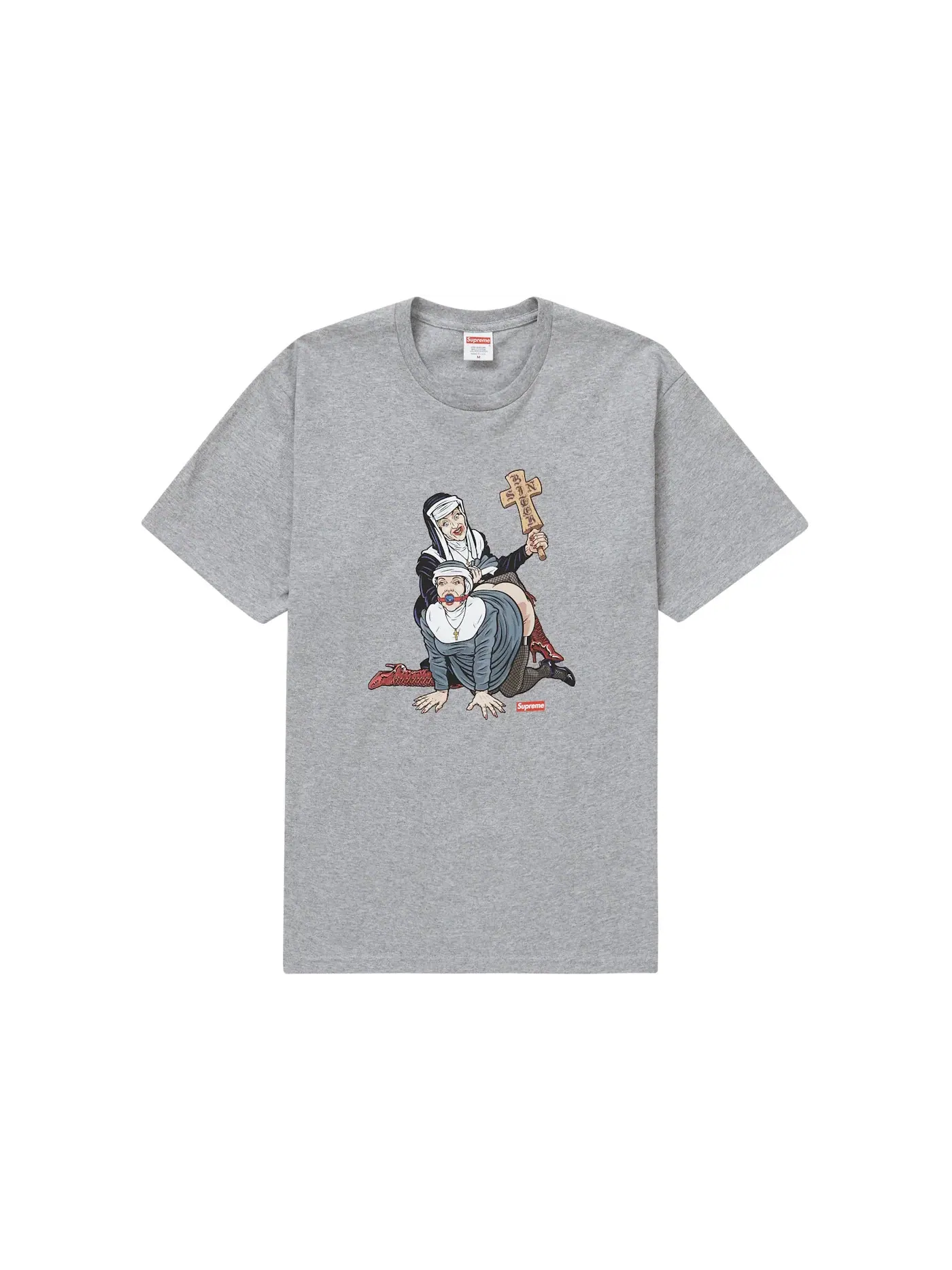 Мужская футболка с принтом Supreme Tee — изображение 1 из 2, серый