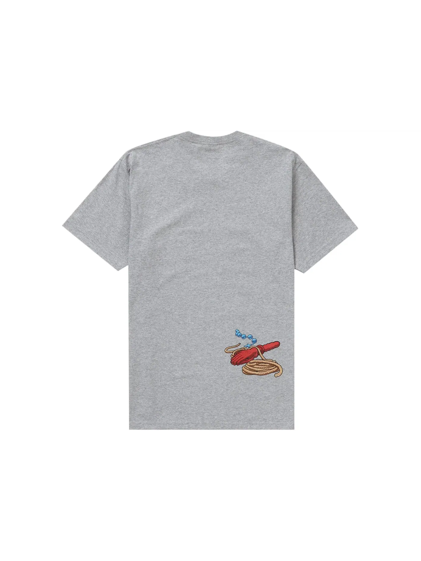 Мужская футболка с принтом Supreme Tee — изображение 2 из 2, серый