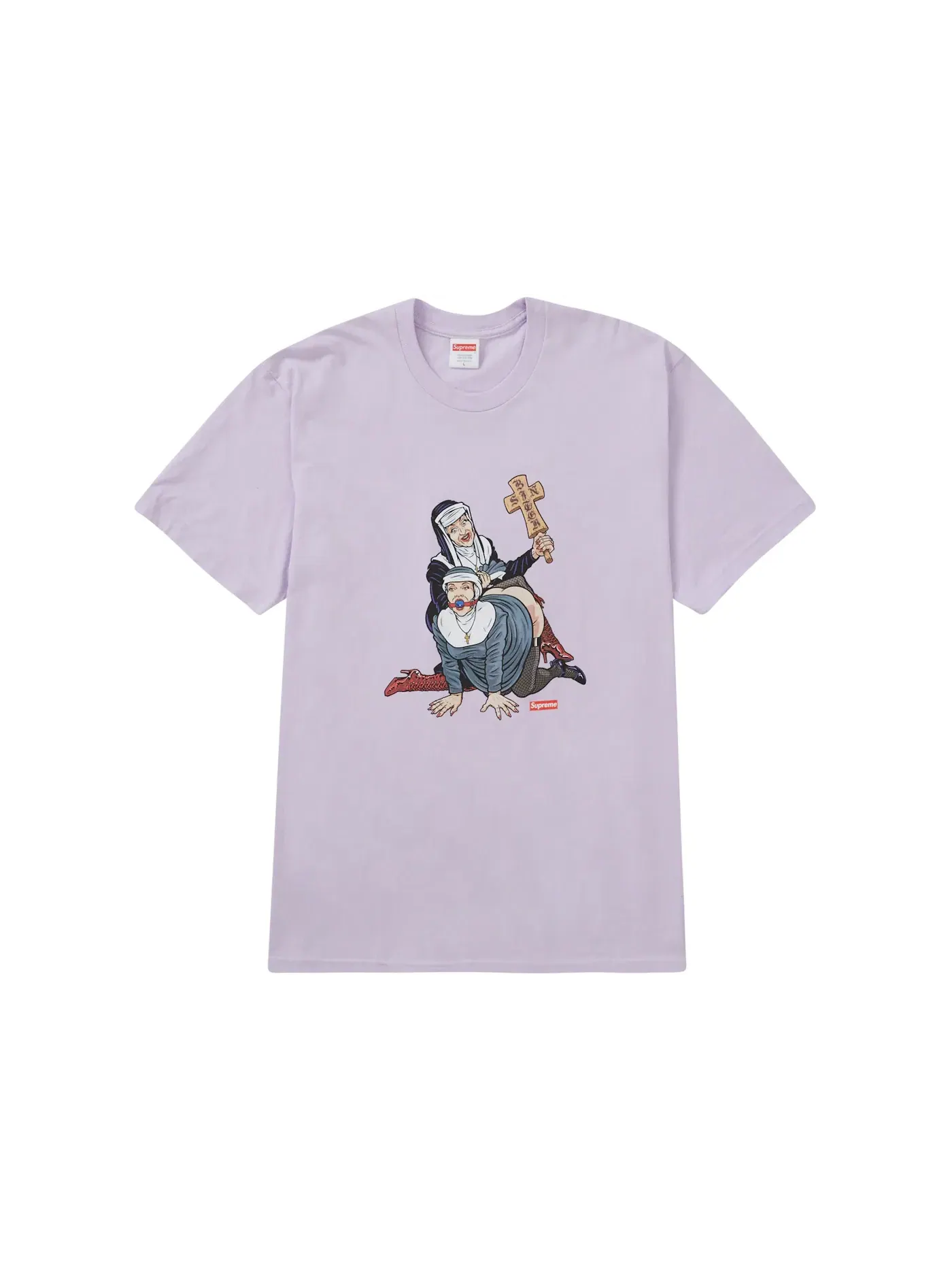 Мужская футболка с принтом Supreme Tee — изображение 1 из 2, светлый фиолетовый