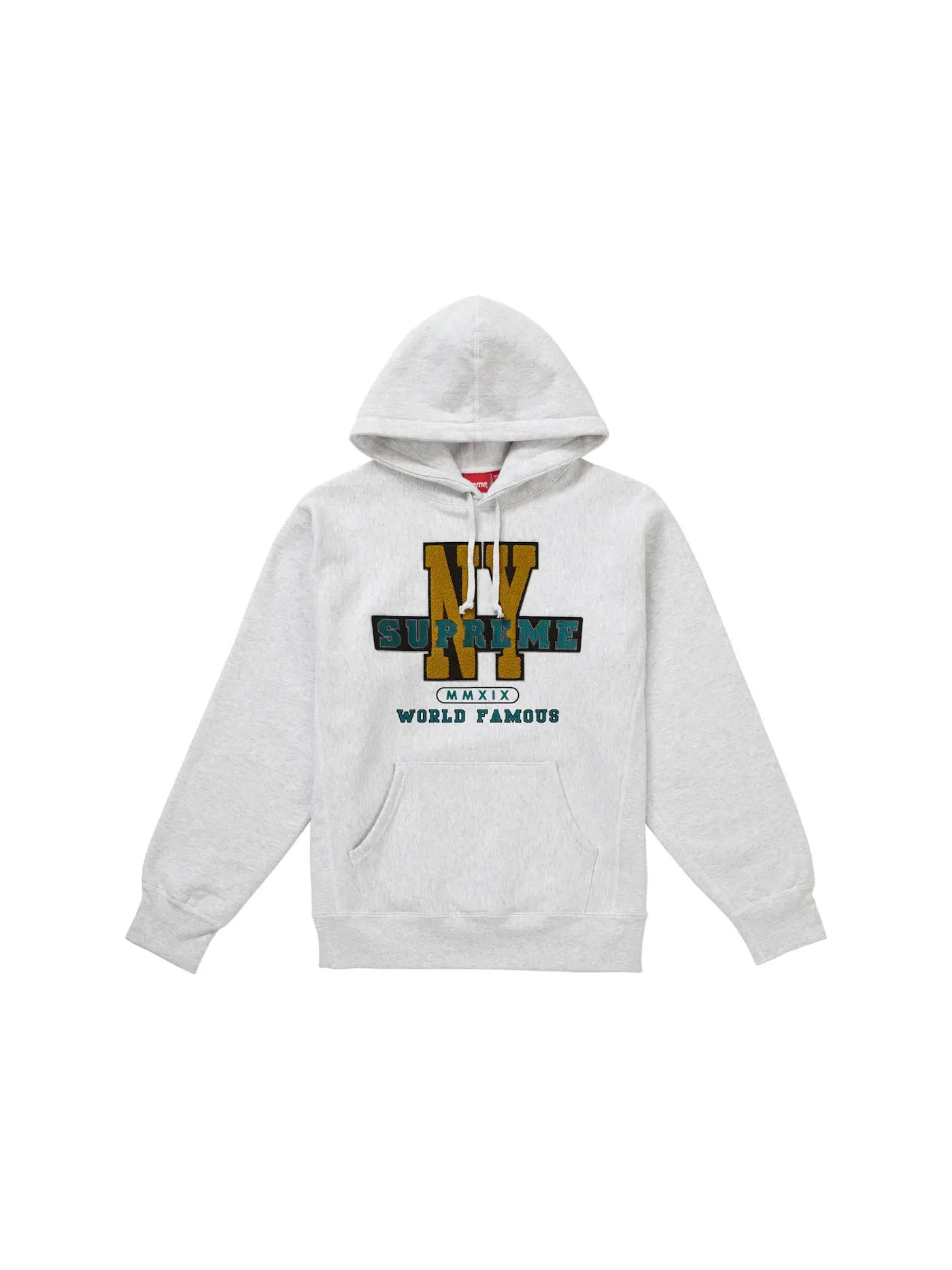 Мужской свитшот с капюшоном Supreme Hooded Sweatshirt — изображение 1 из 1, серый