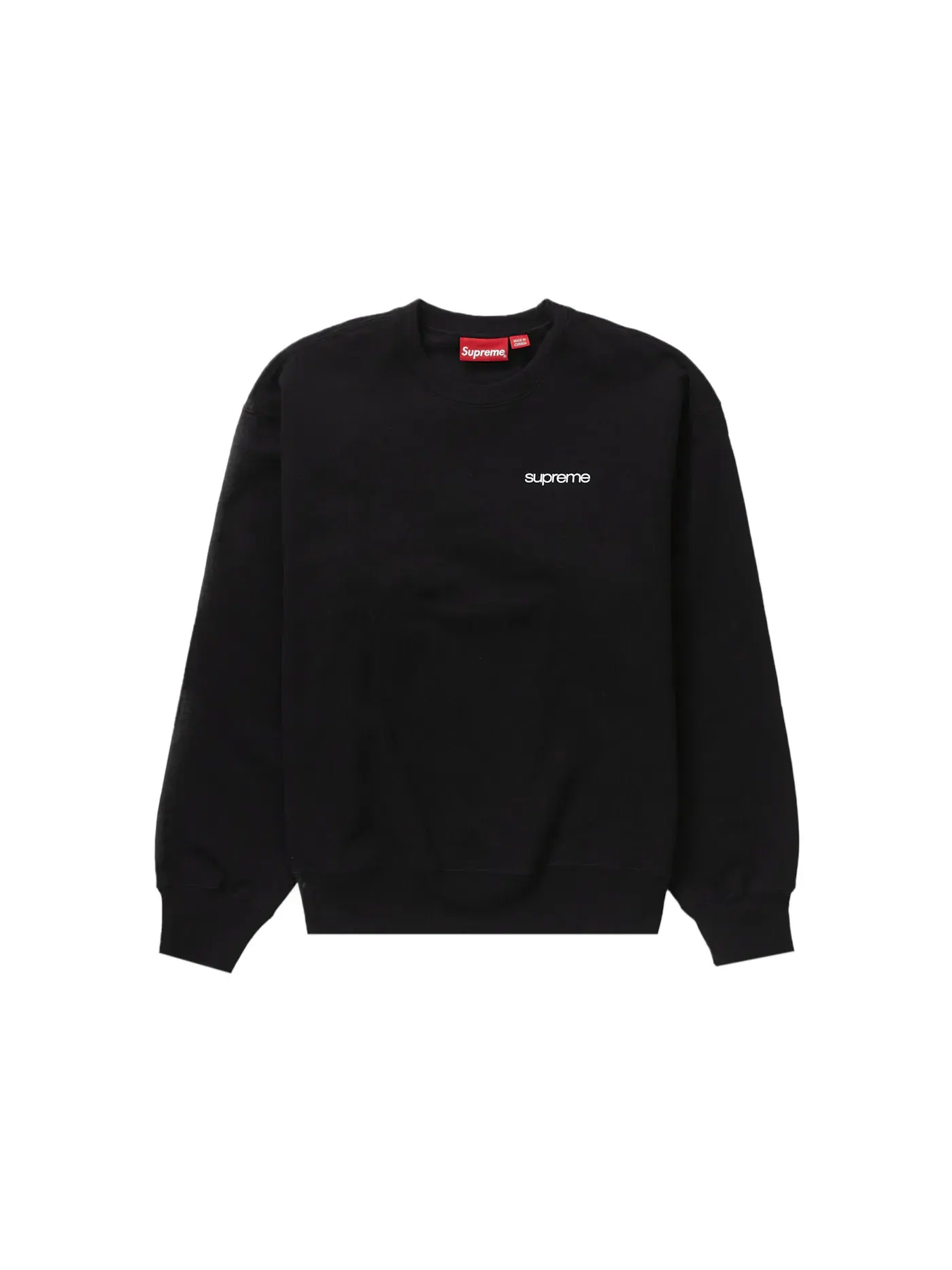 Мужской свитшот с круглым вырезом Supreme Crewneck — изображение 2 из 2, черный