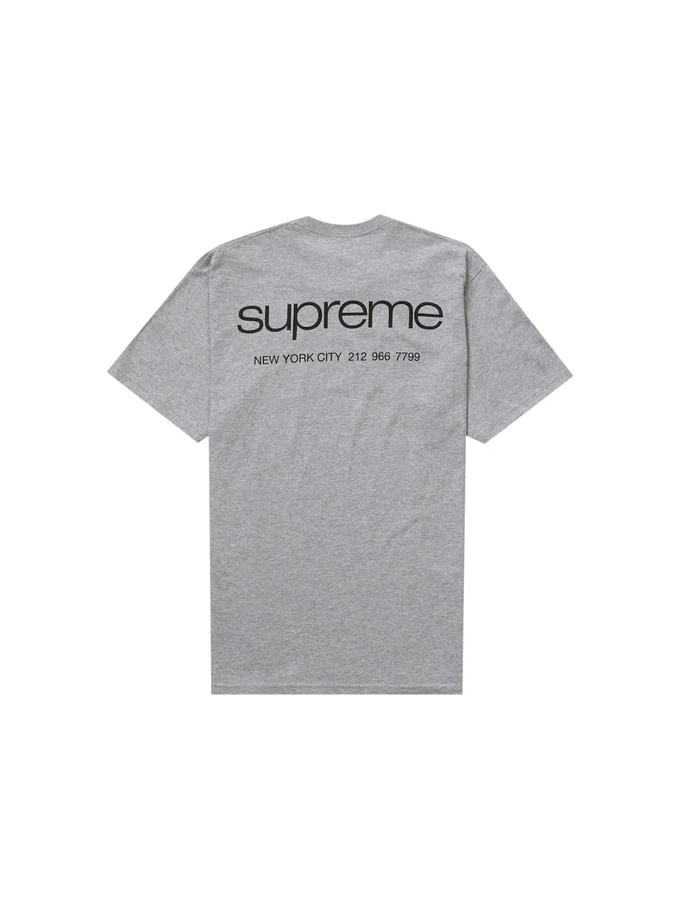 Мужская футболка с принтом Supreme Tee — изображение 2 из 2, серый