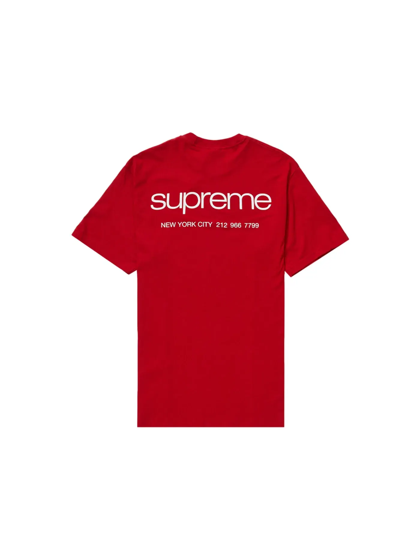 Мужская футболка с принтом Supreme Tee — изображение 2 из 2, красный