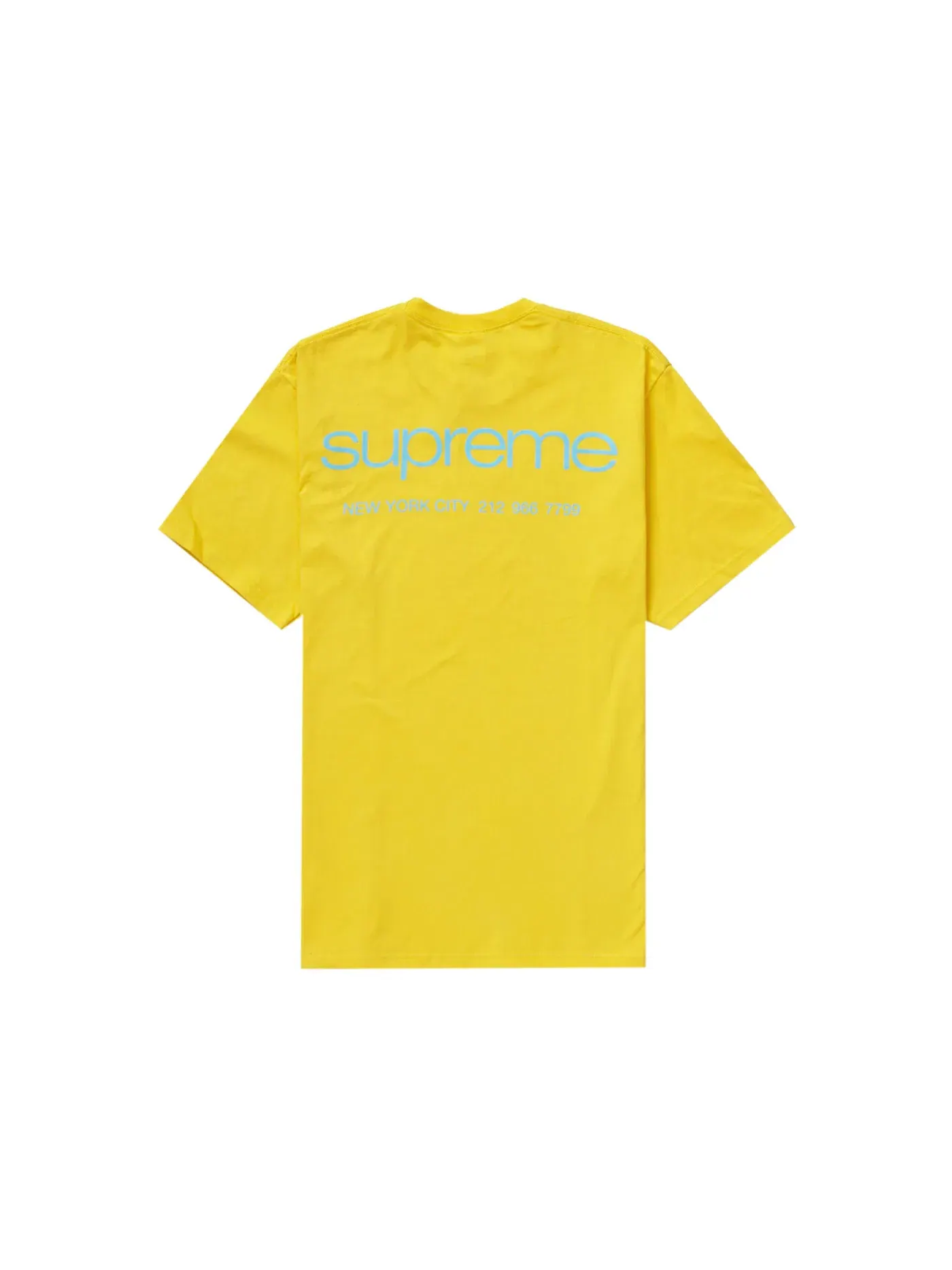 Мужская футболка с принтом Supreme Tee — изображение 2 из 2, желтый