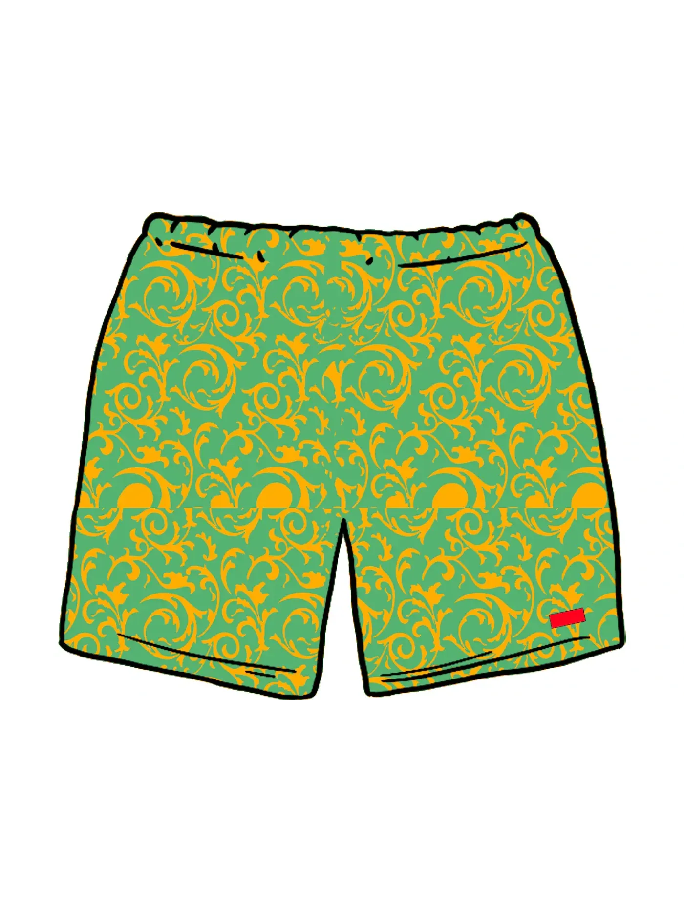 Мужские шорты с принтом Supreme Water Short (SS20), Teal Floral — изображение 1 из 1