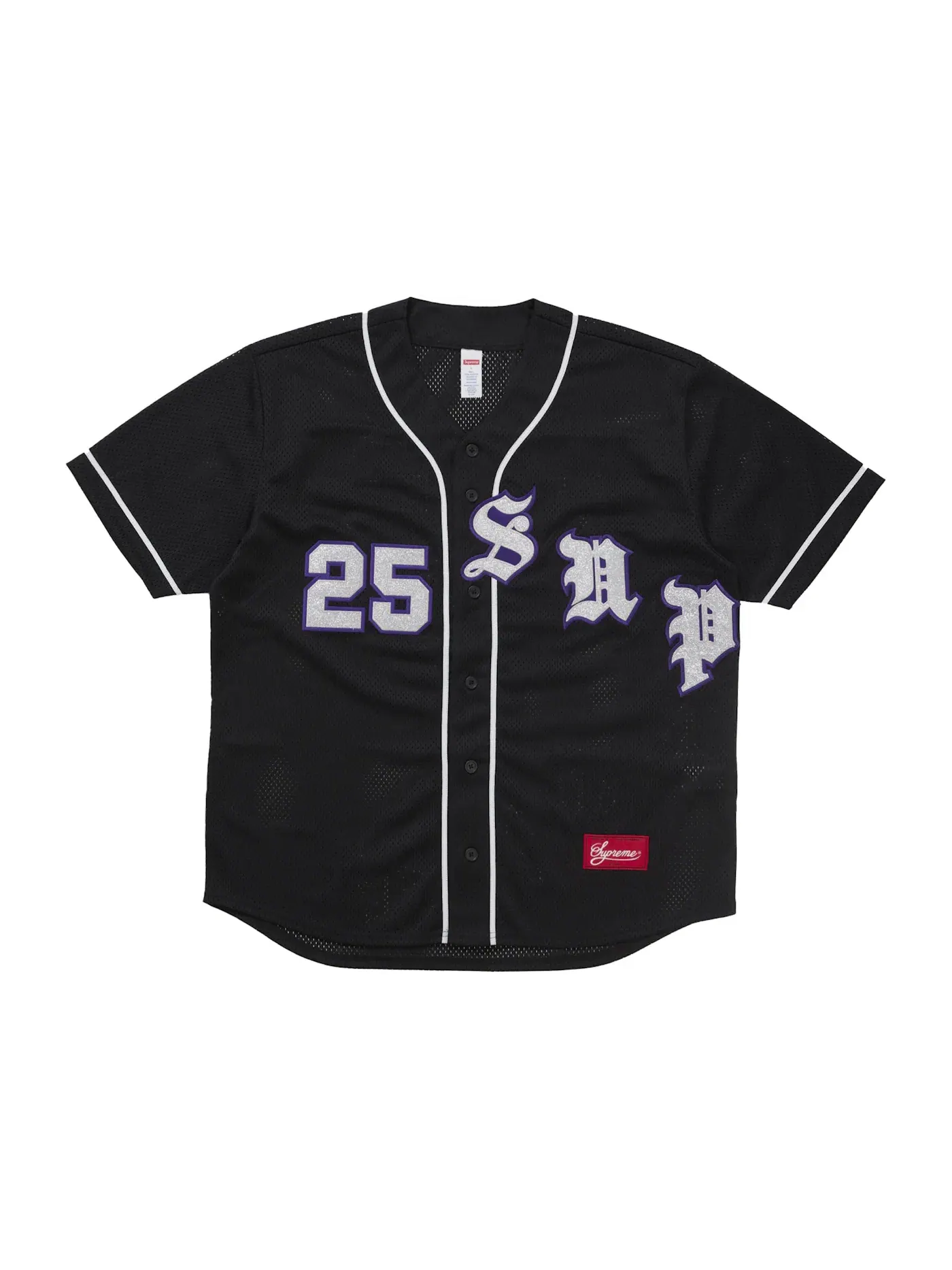 Мужская бейсбольная джерси с принтом Supreme Jersey — изображение 1 из 2, черный