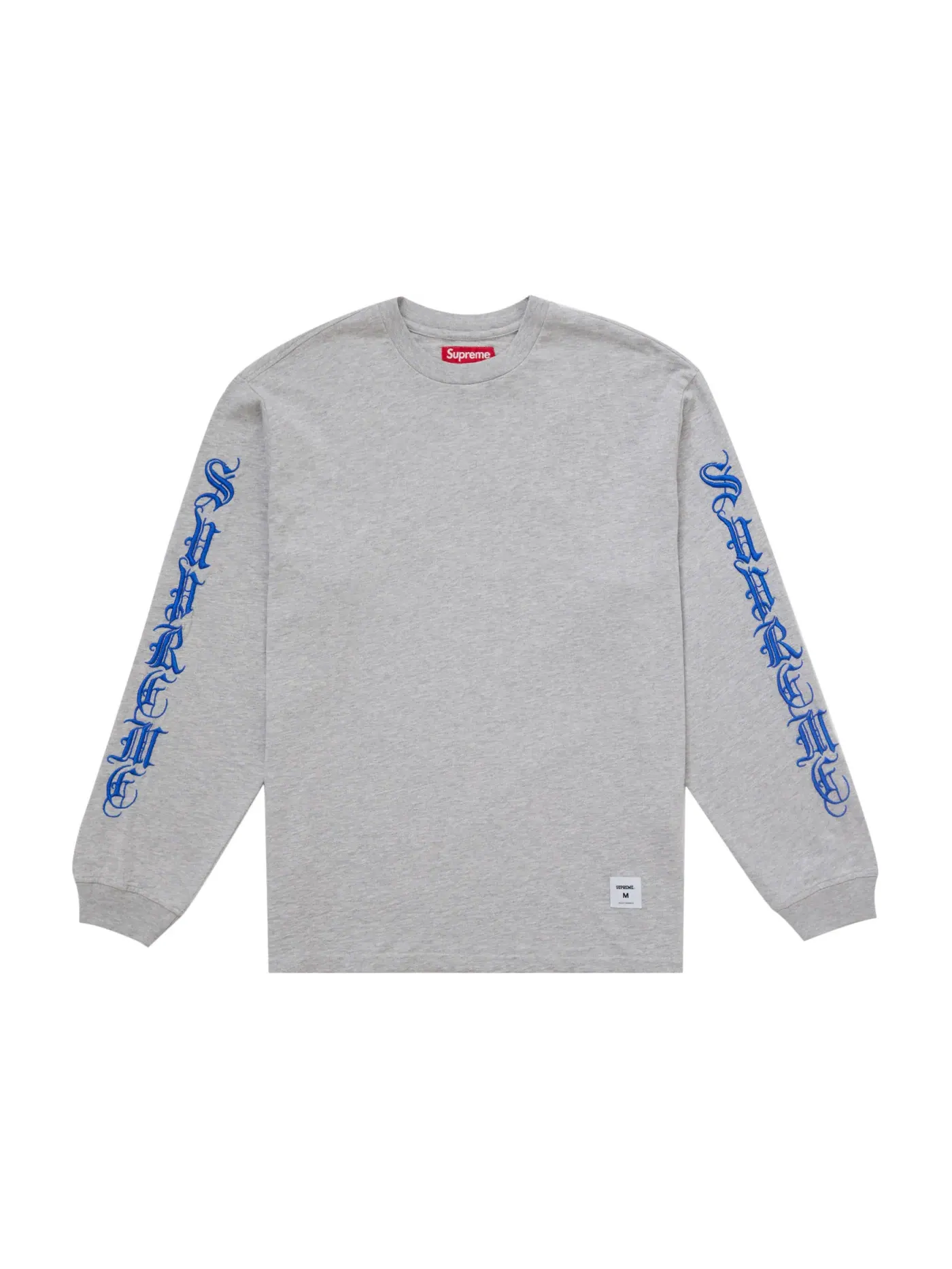 Мужская футболка с длинным рукавом Supreme Old English L/S Top — изображение 1 из 1, серый