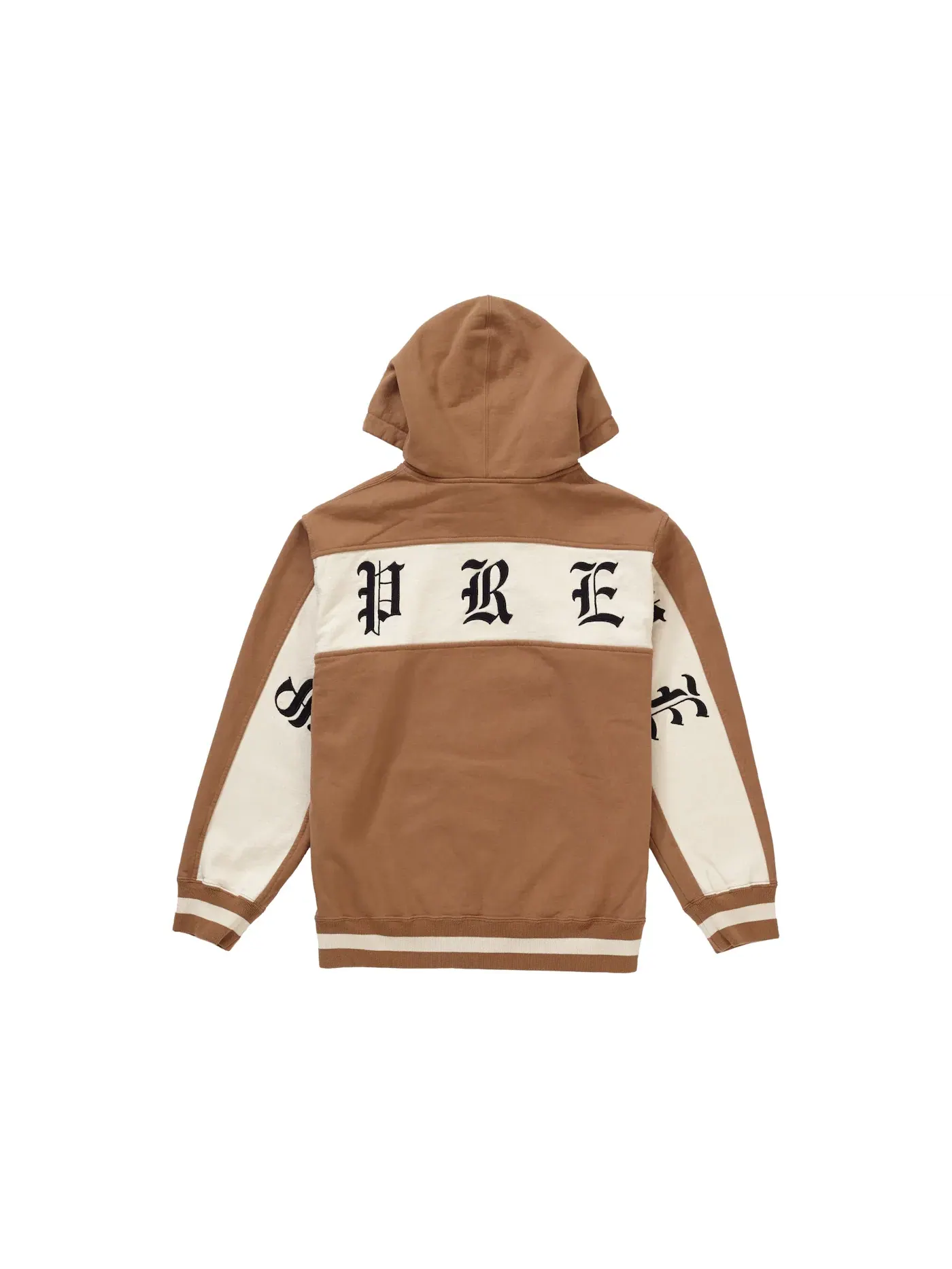 Мужской свитшот на молнии Old English Stripe Supreme — изображение 2 из 2, коричневый
