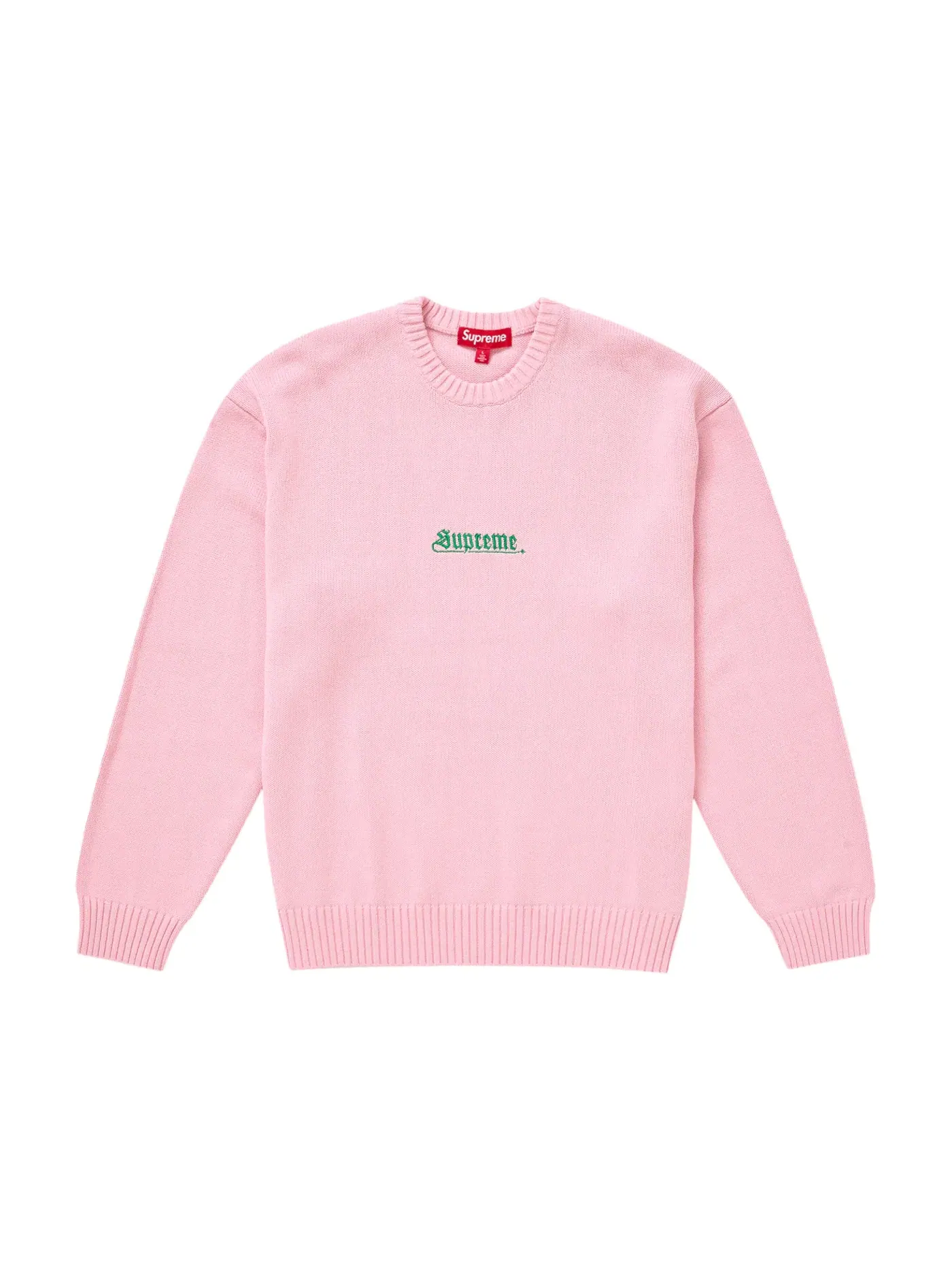 Мужской свитер с принтом Supreme — изображение 1 из 1, розовый