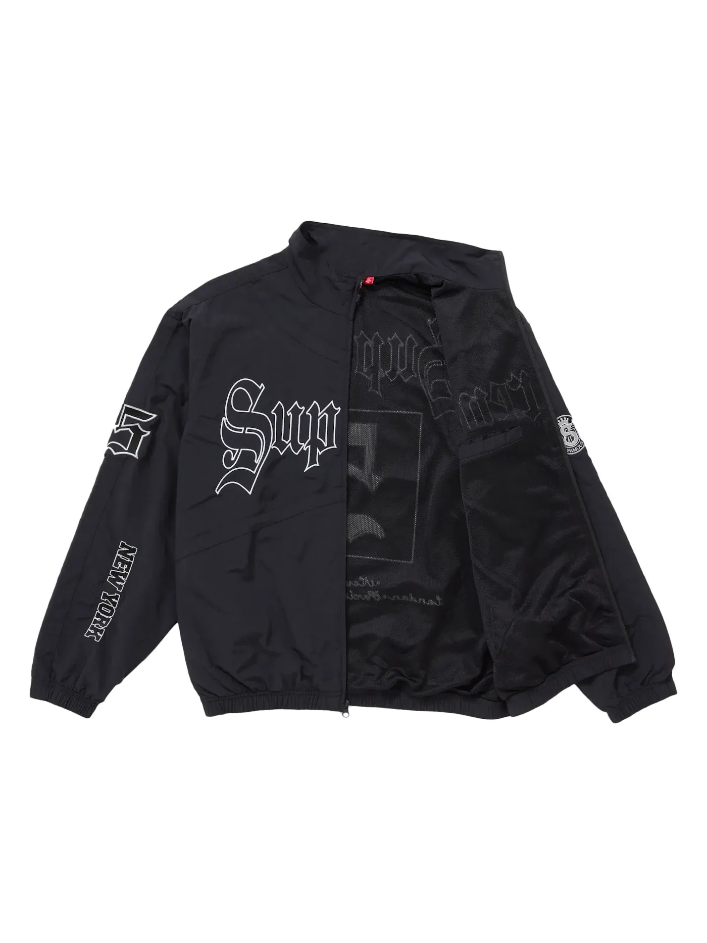Мужская куртка с принтом Supreme Old English Track Jacket — изображение 2 из 3, черный