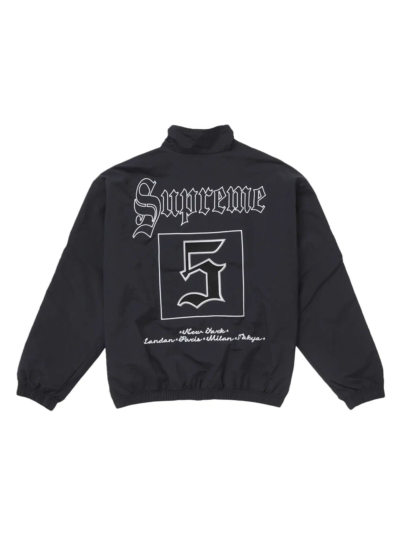 Мужская куртка с принтом Supreme Old English Track Jacket — изображение 3 из 3, черный