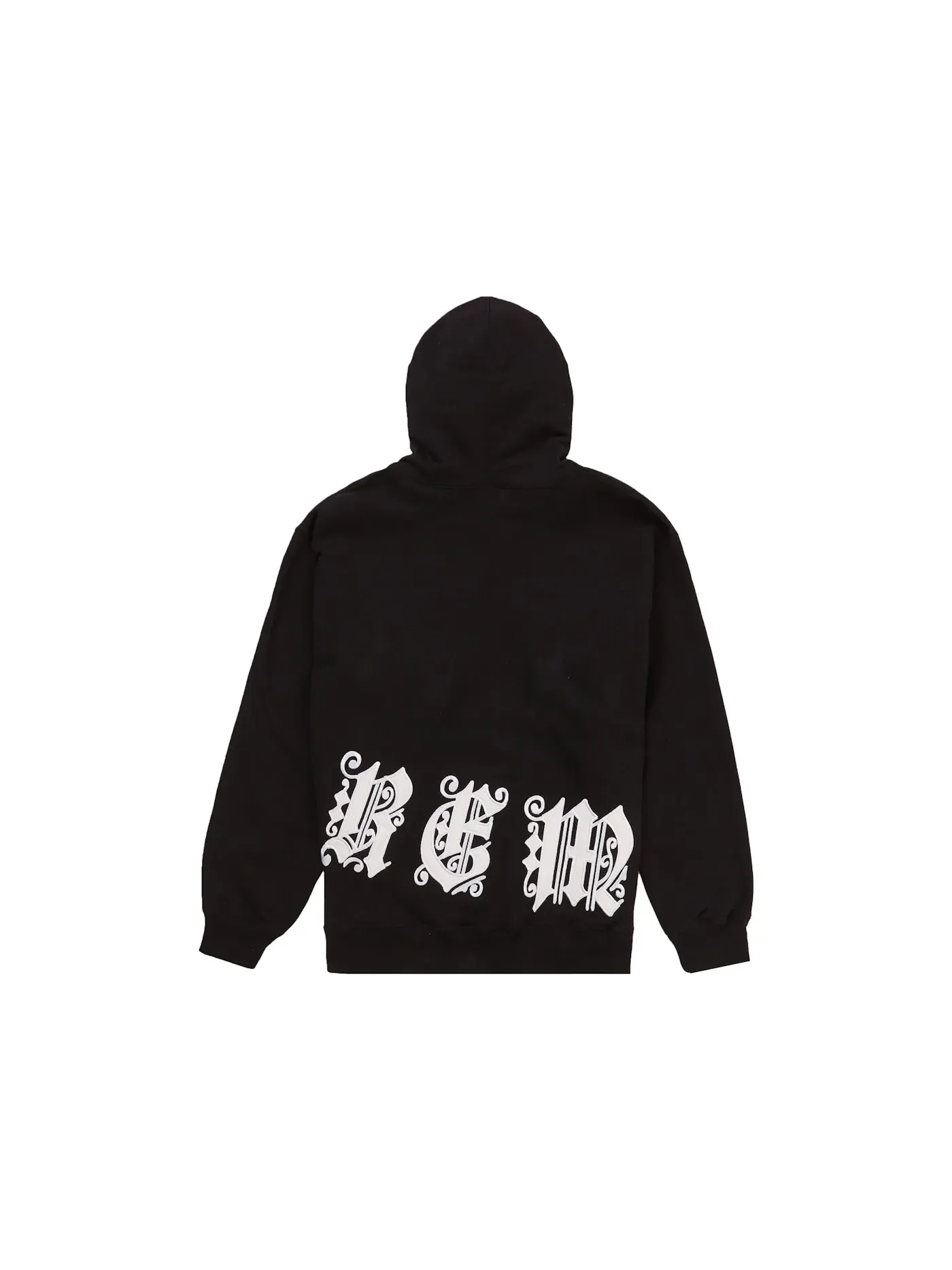Мужской худи с капюшоном и принтом Supreme Old English Wrap Hooded Sweatshirt — изображение 2 из 2, черный