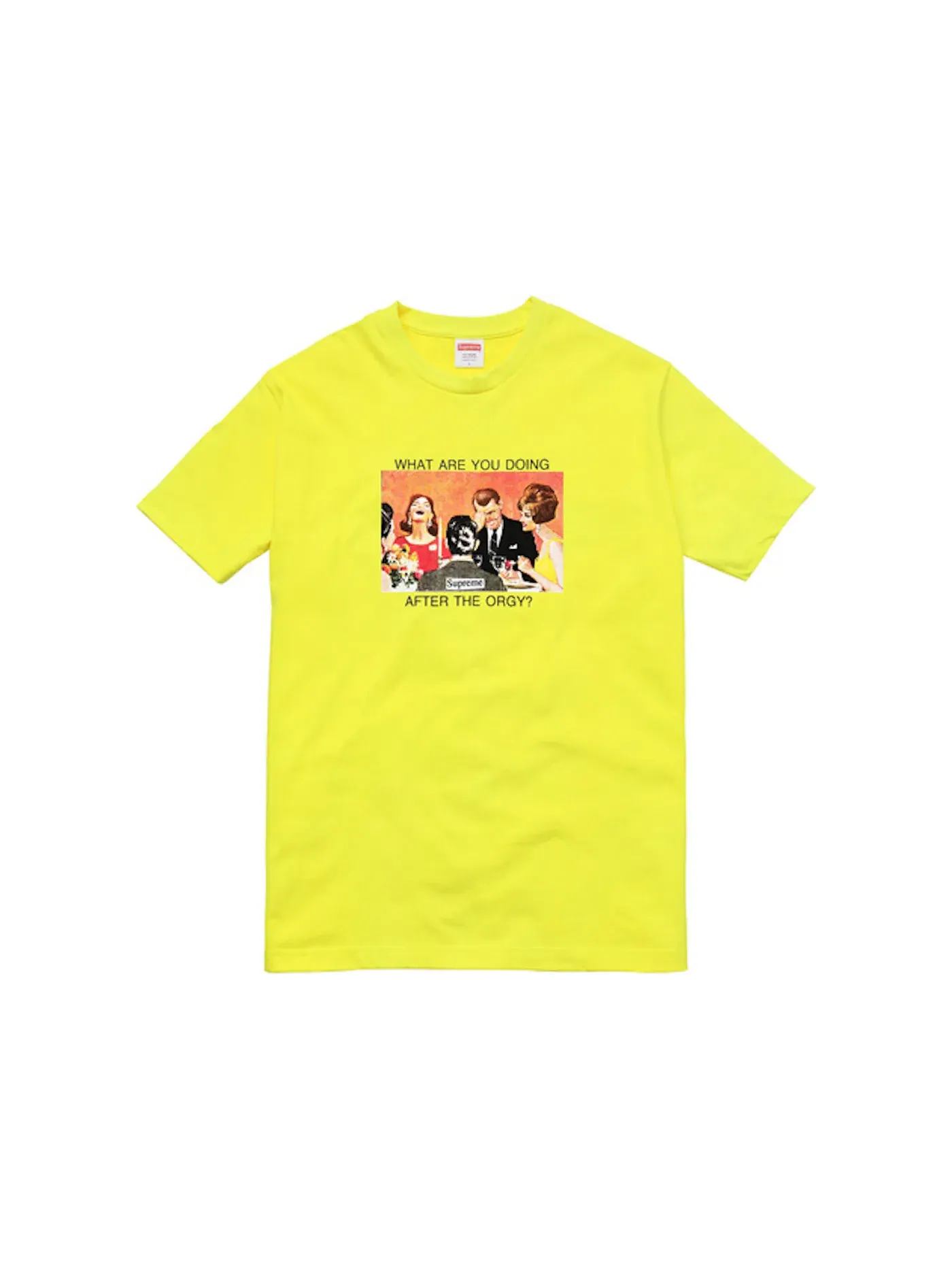 Мужская футболка с принтом Supreme Tee — изображение 1 из 1, яркий желтый