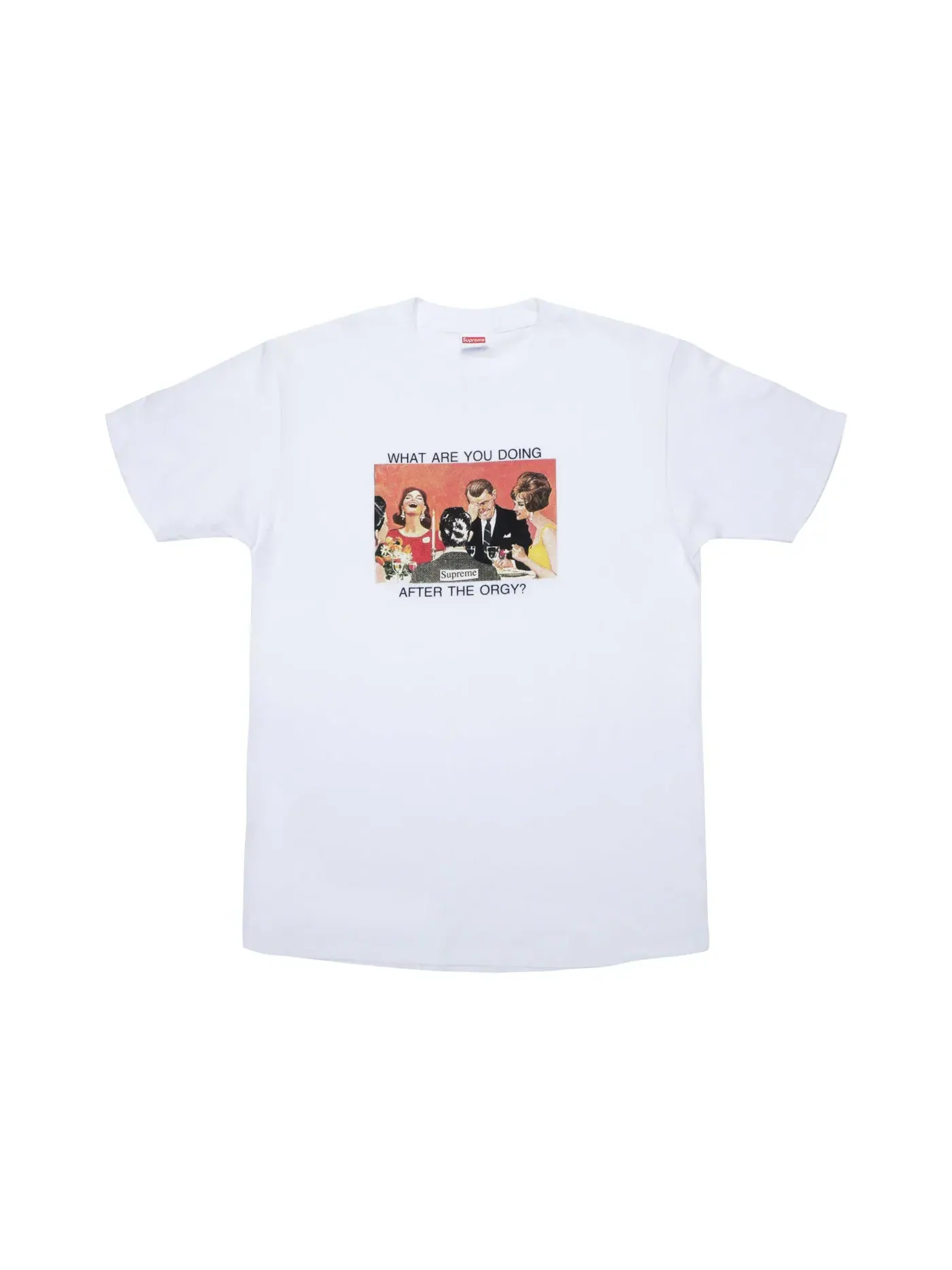 Мужская футболка Supreme Orgy Tee Supreme — изображение 1 из 1, белый