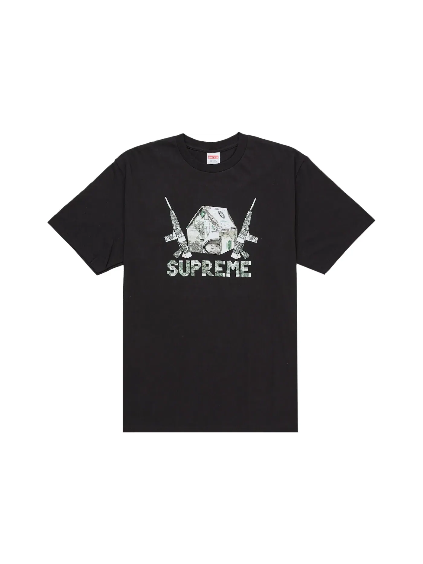 Мужская футболка с принтом Origami Supreme — изображение 1 из 1, черный