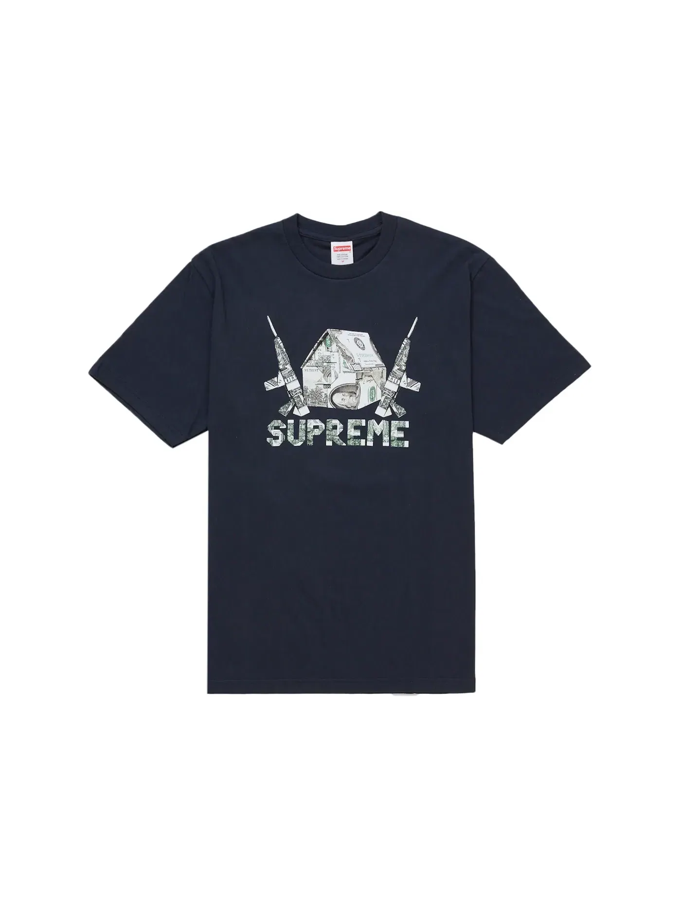 Мужская футболка с принтом Origami Tee Supreme — изображение 1 из 1, темно-синий