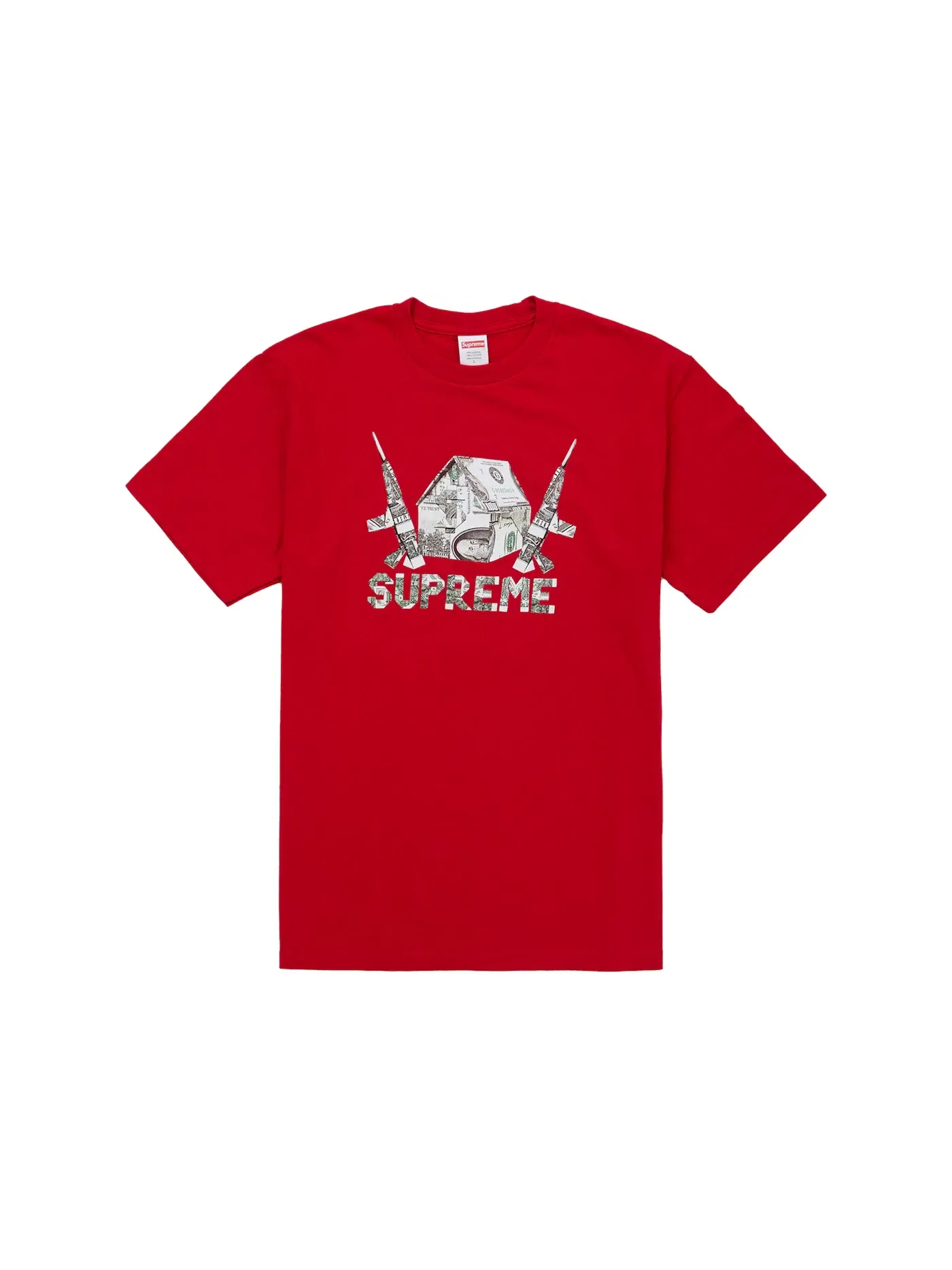 Мужская футболка с принтом Supreme Tee — изображение 1 из 1, красный
