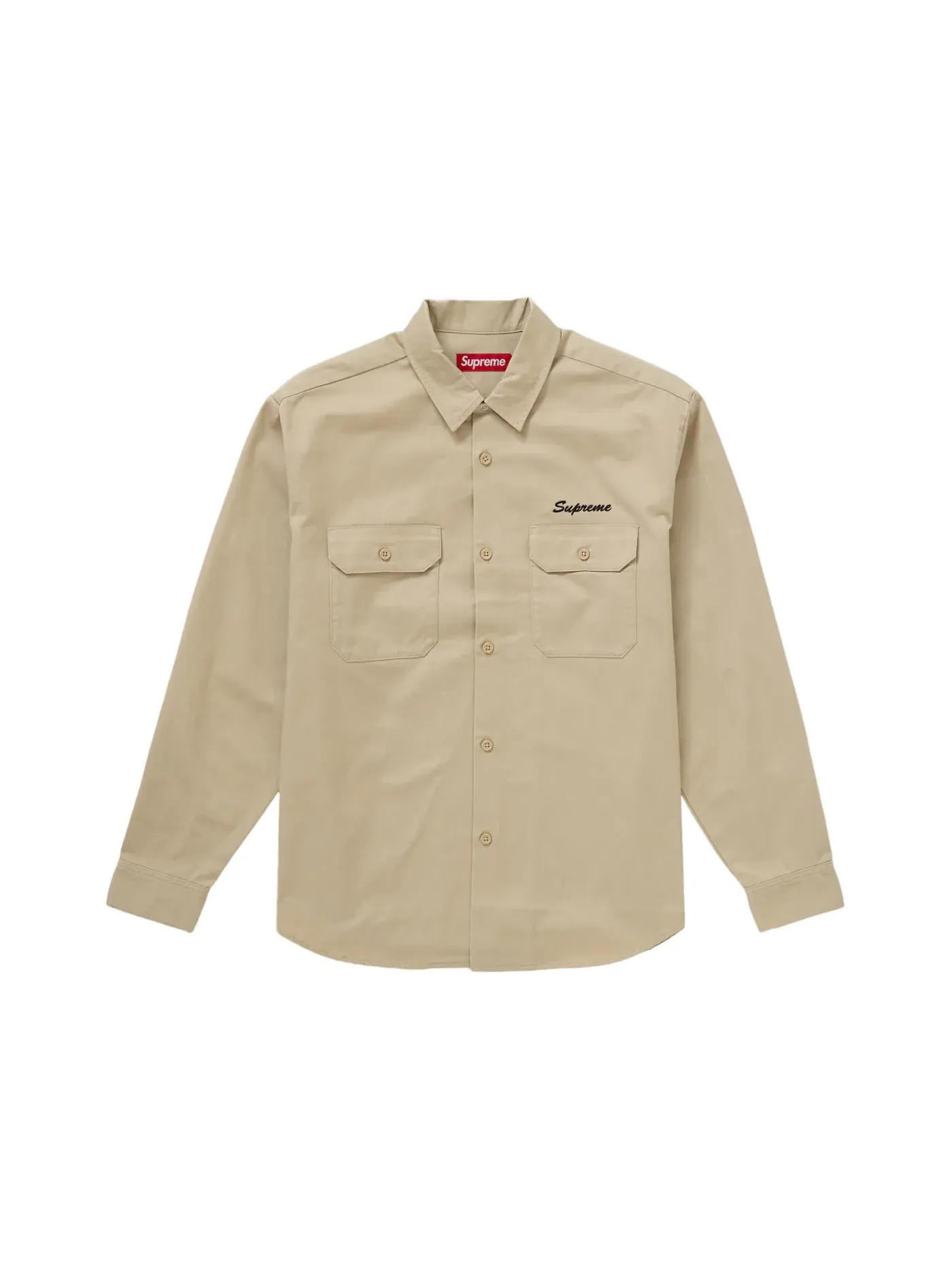 Мужская рубашка с принтом Supreme Khaki — изображение 1 из 2
