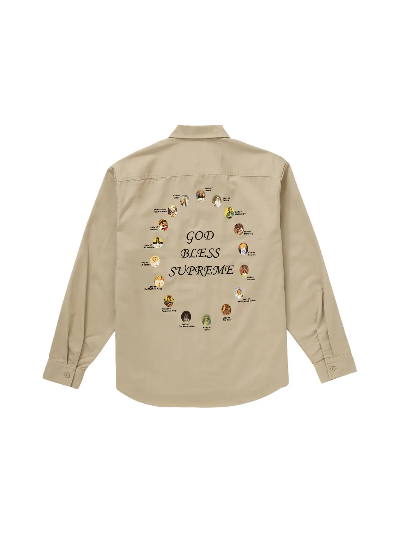 Мужская рубашка с принтом Supreme Khaki — изображение 2 из 2