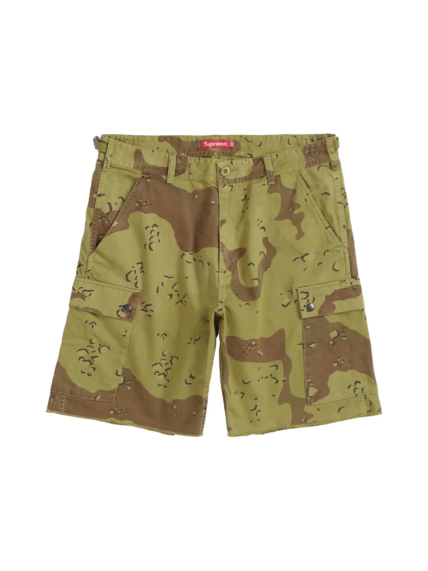 Мужские шорты с камуфляжным принтом Supreme Overdyed Camo Cargo Short — изображение 1 из 2, зеленый