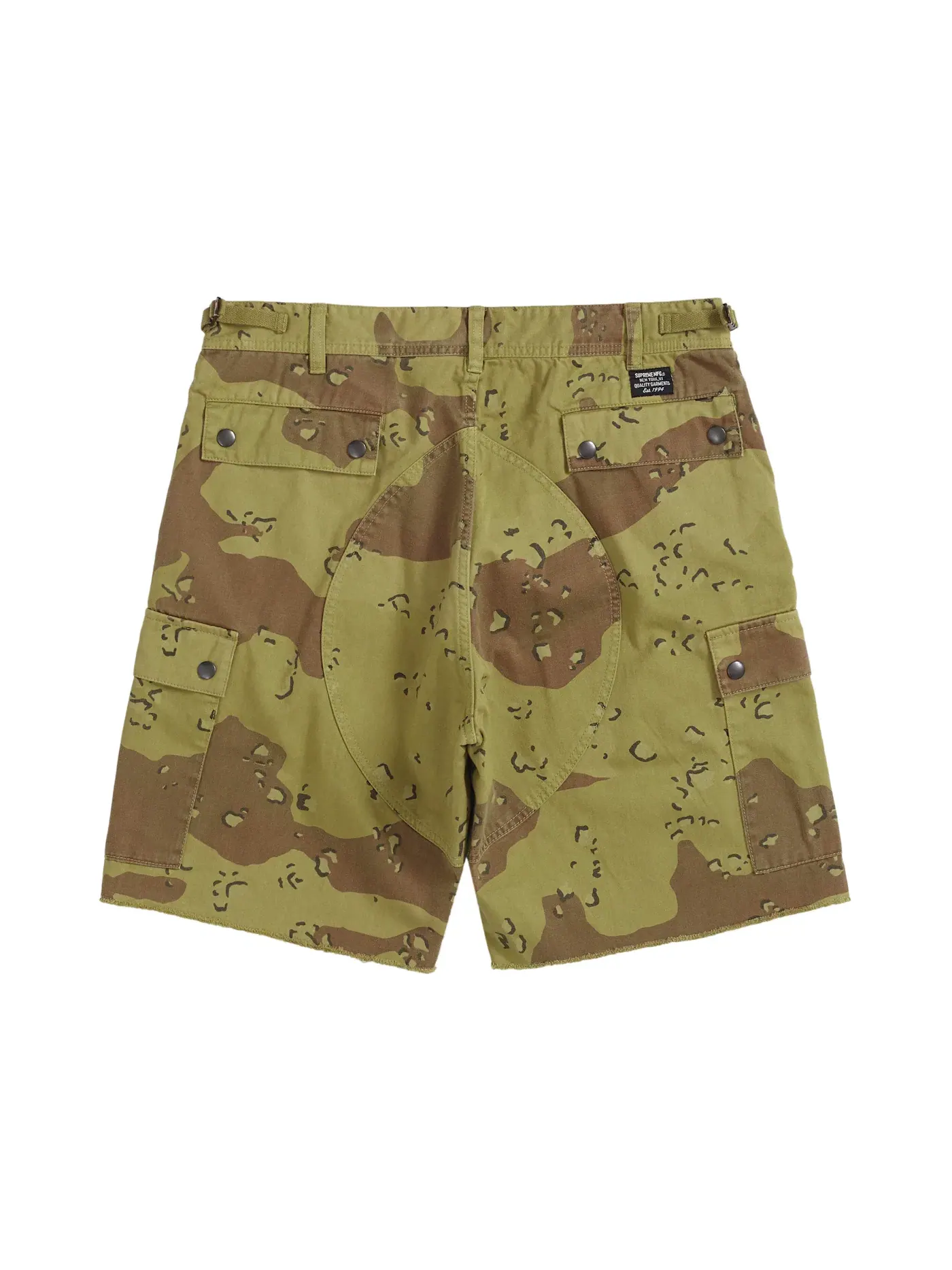 Мужские шорты с камуфляжным принтом Supreme Overdyed Camo Cargo Short — изображение 2 из 2, зеленый