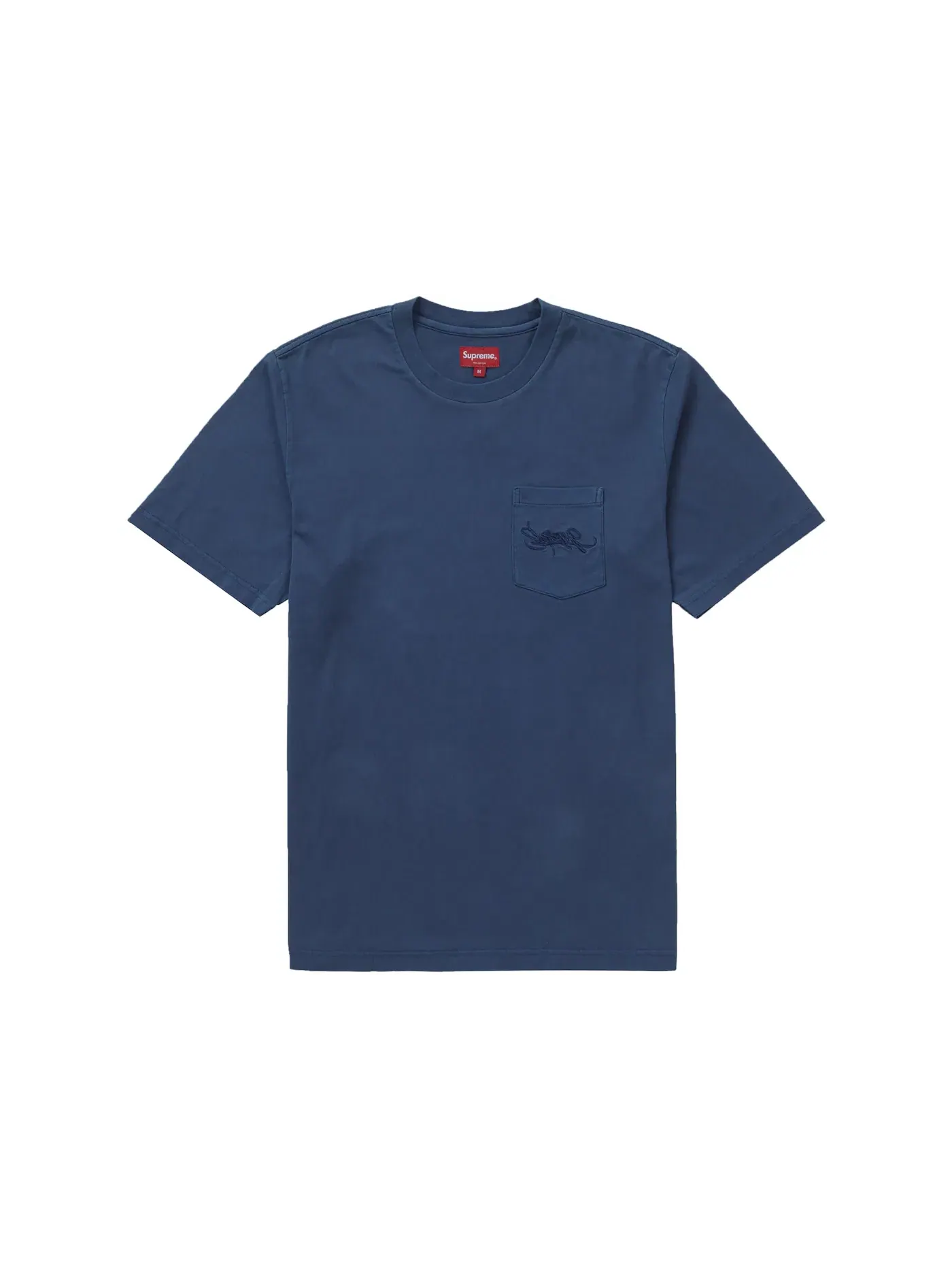 Мужская футболка с нагрудным карманом Supreme Tee — изображение 1 из 1, темно-синий