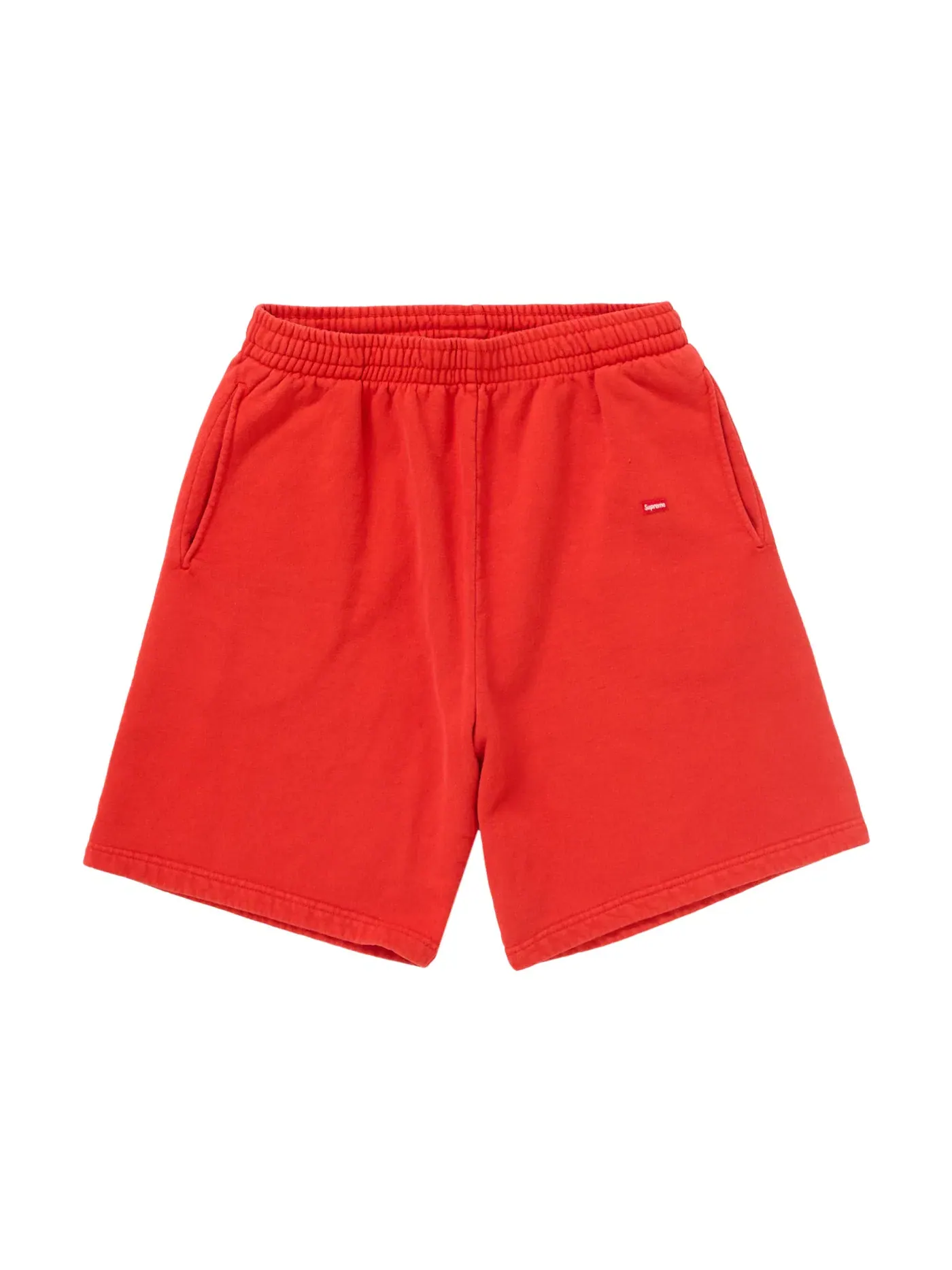 Мужские шорты с принтом Supreme Overdyed Small Box Sweatshort — изображение 1 из 2, красный