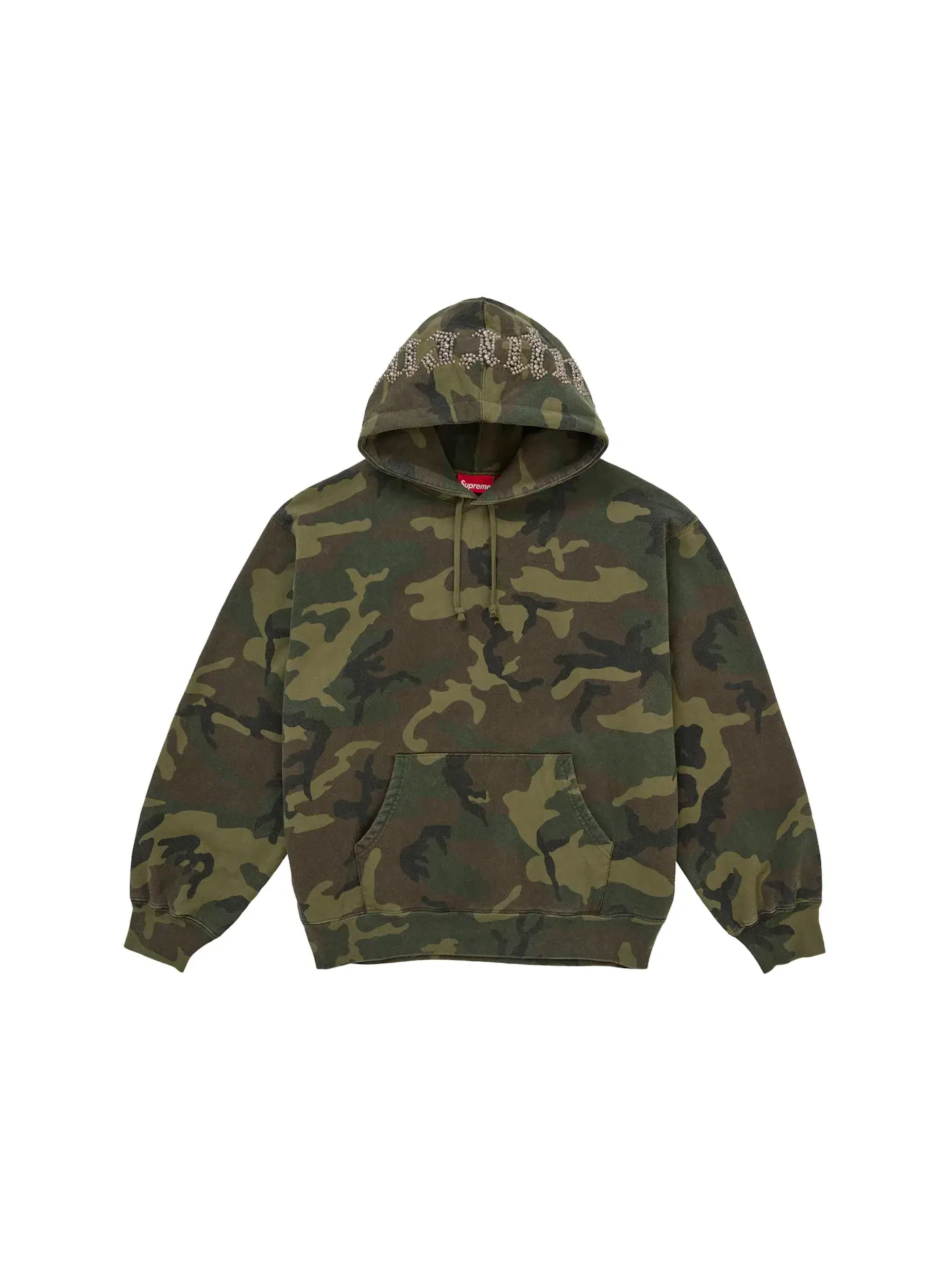 Мужской худи с принтом камуфляж Supreme, Woodland Camo — изображение 1 из 3