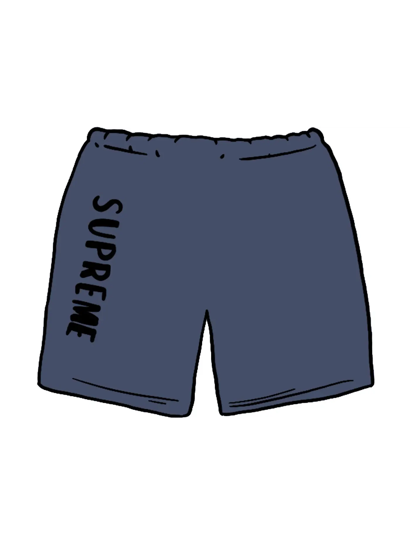Мужские шорты оверсайз Supreme Sweatshort — изображение 1 из 1, темно-синий