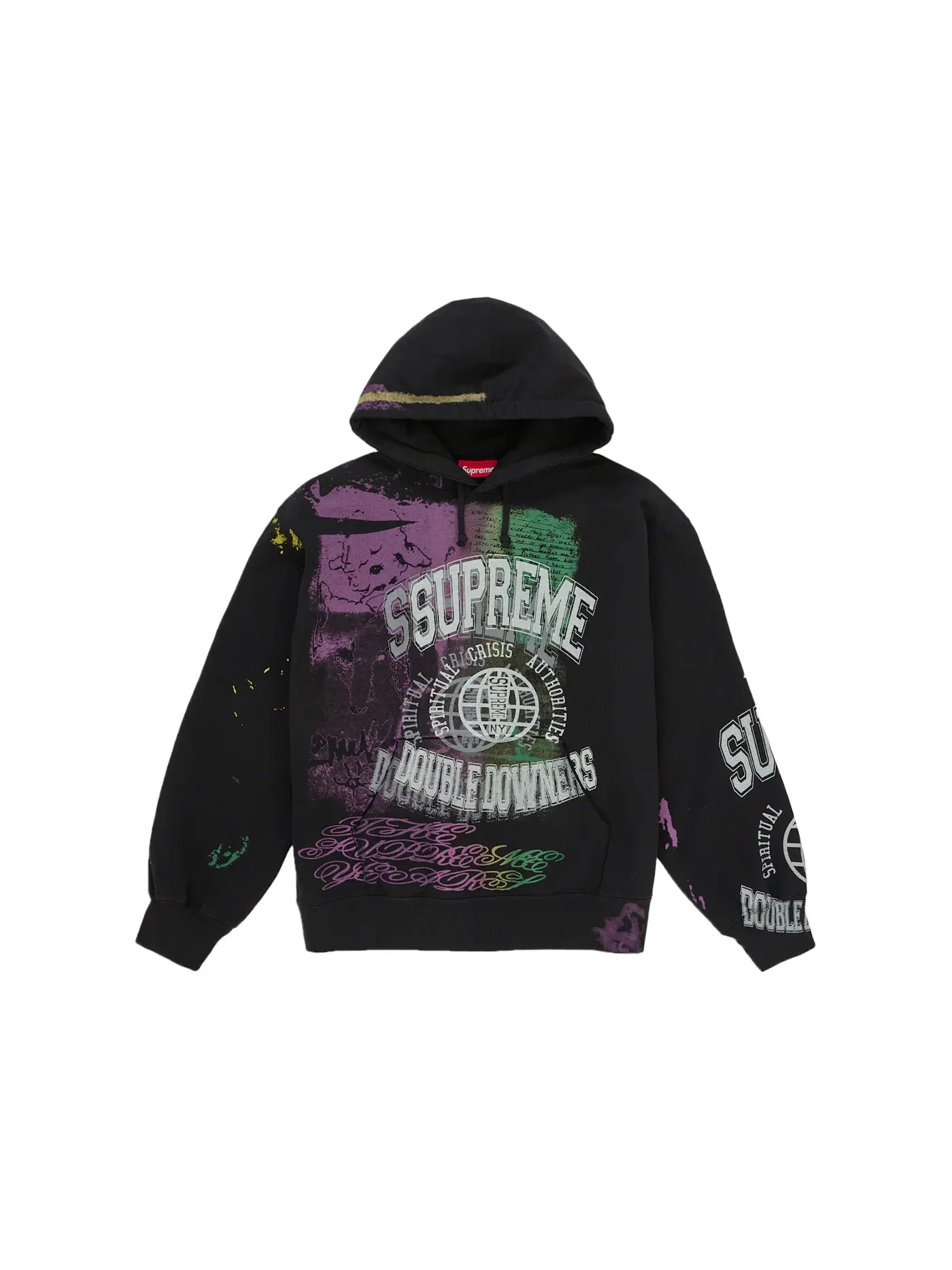 Мужская худи с принтом Supreme Sweatshirt — изображение 1 из 2, черный