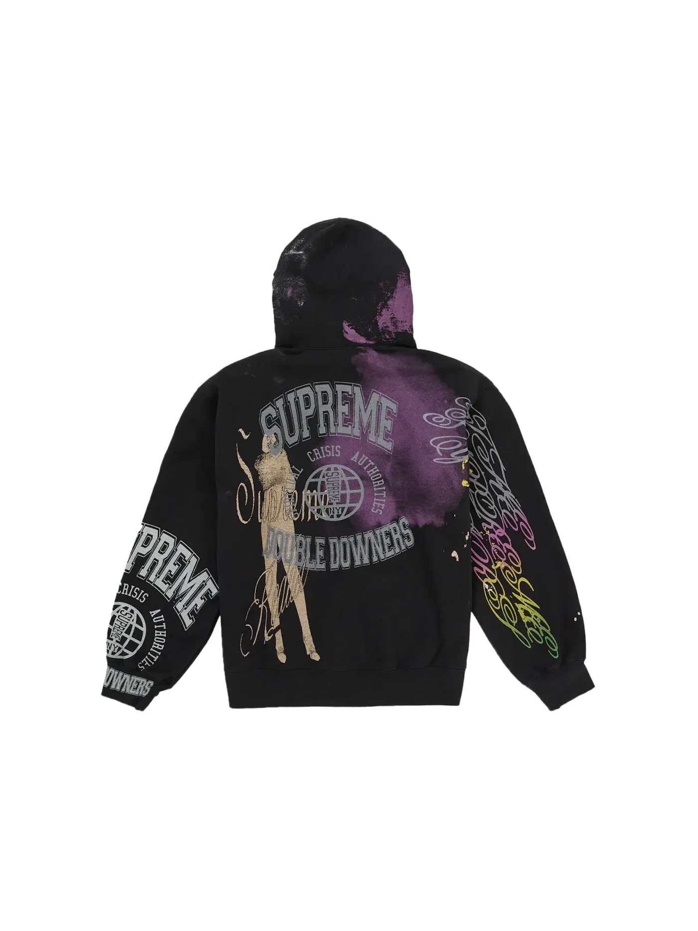 Мужская худи с принтом Supreme Sweatshirt — изображение 2 из 2, черный