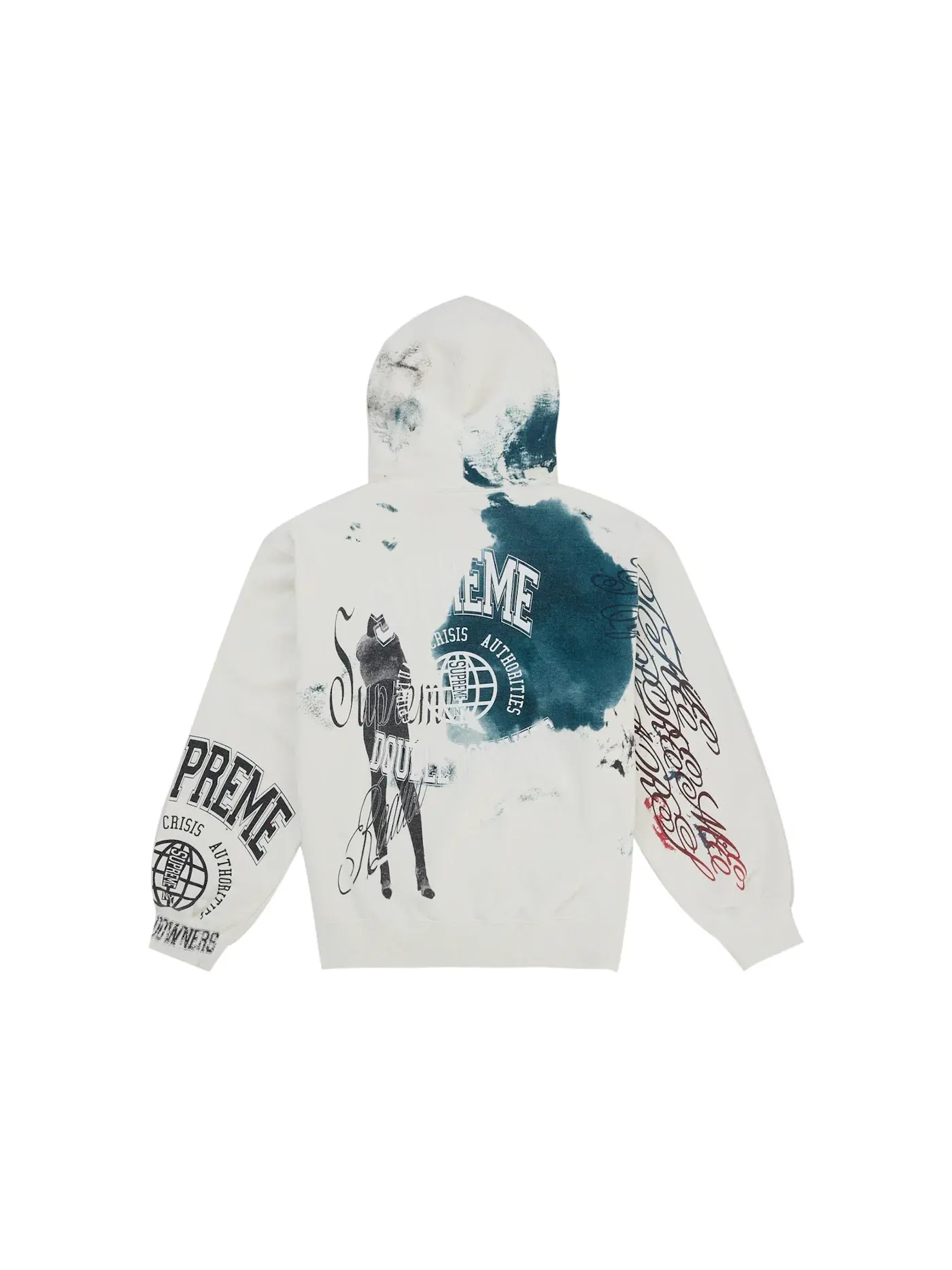 Мужской худи с принтом Supreme — изображение 2 из 2, белый