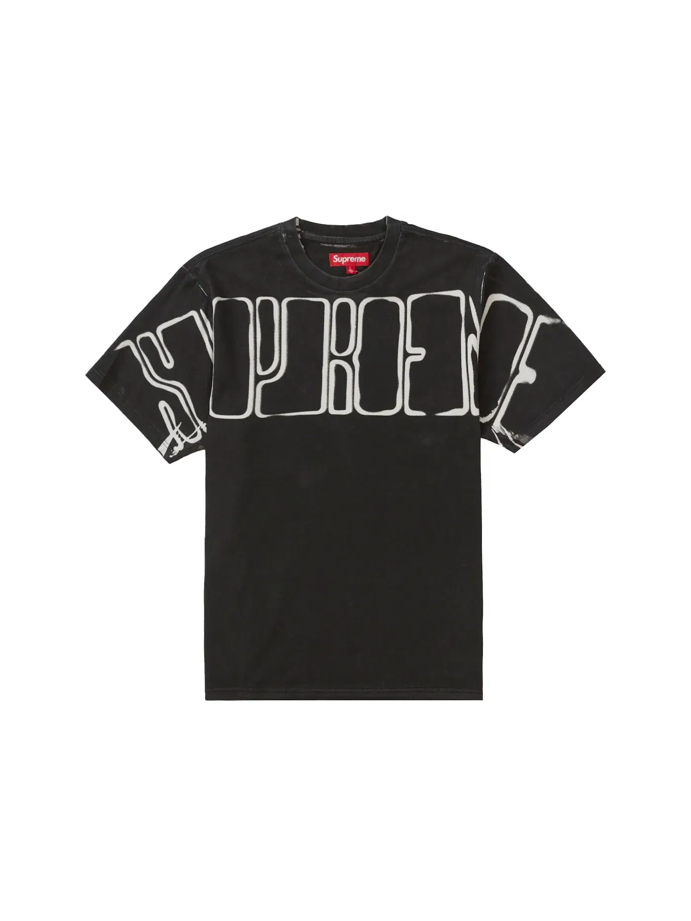 Мужская футболка Supreme Overprint Knockout S/S Top — изображение 1 из 1, черный