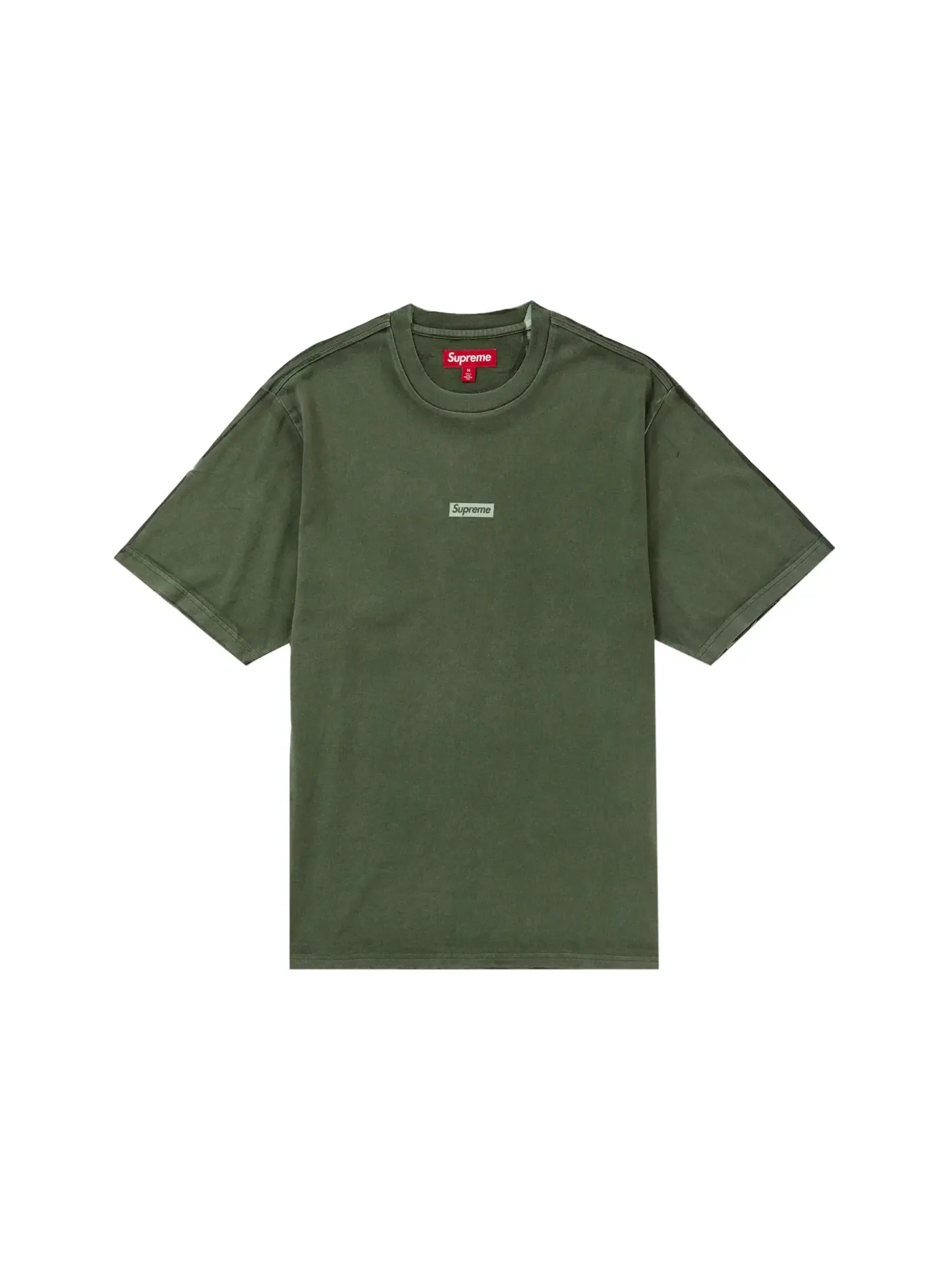 Мужская футболка с принтом Supreme Overprint Small Box S/S Top — изображение 1 из 2, зеленый