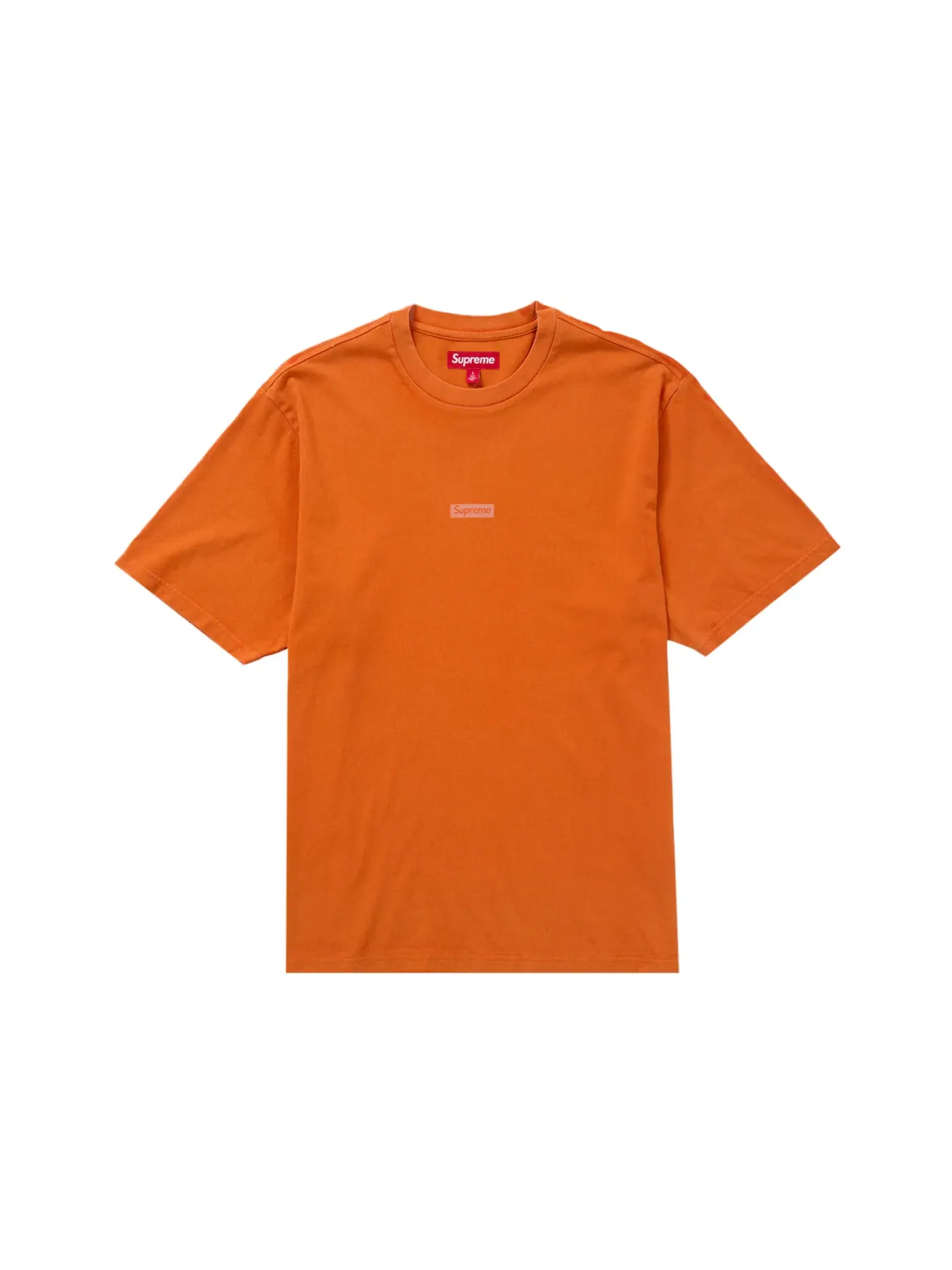 Мужская футболка с принтом Supreme Overprint Small Box S/S Top — изображение 1 из 2, оранжевый