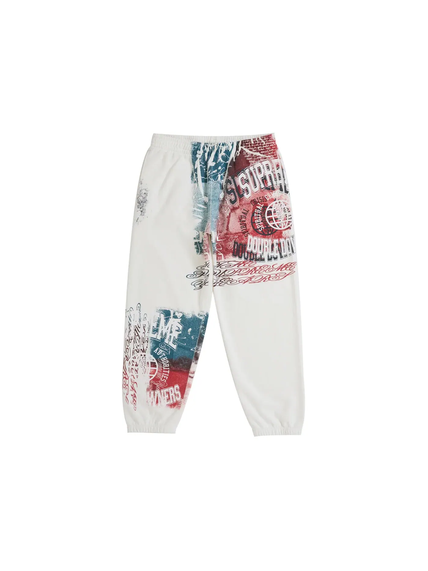 Мужские спортивные штаны с принтом Supreme Sweatpant — изображение 1 из 2, белый